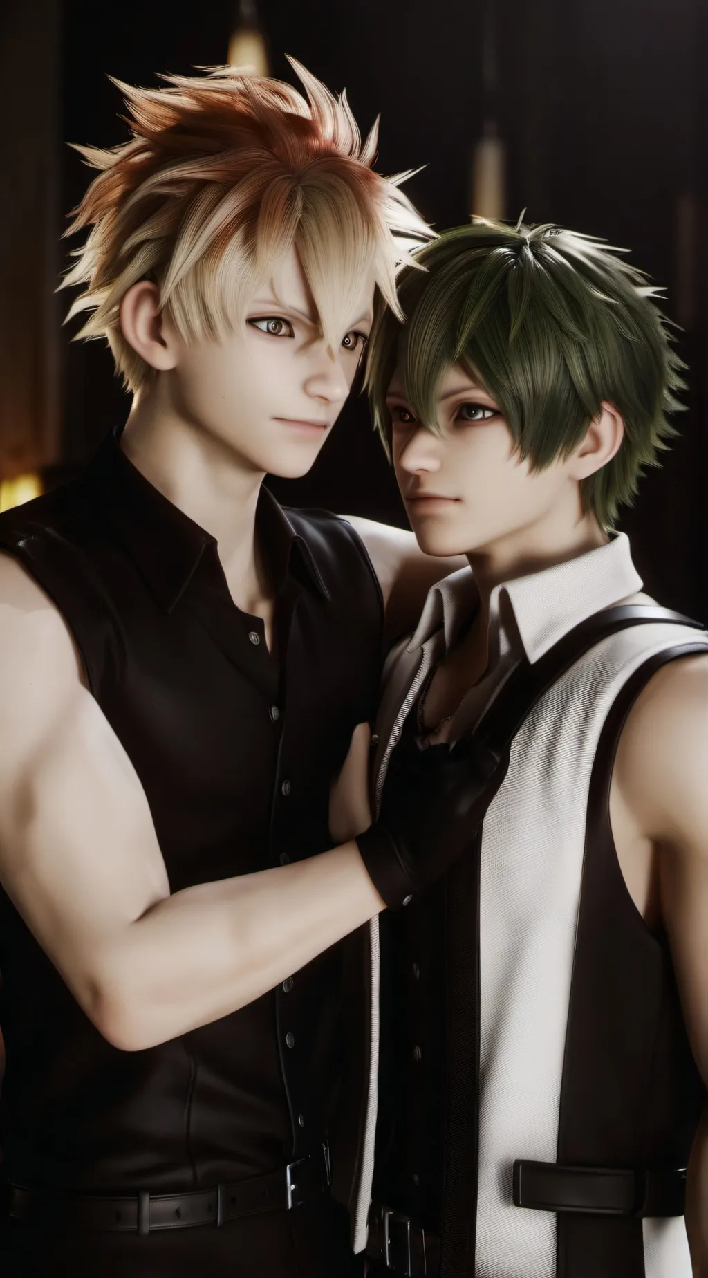 ai character: bakugo and deku background