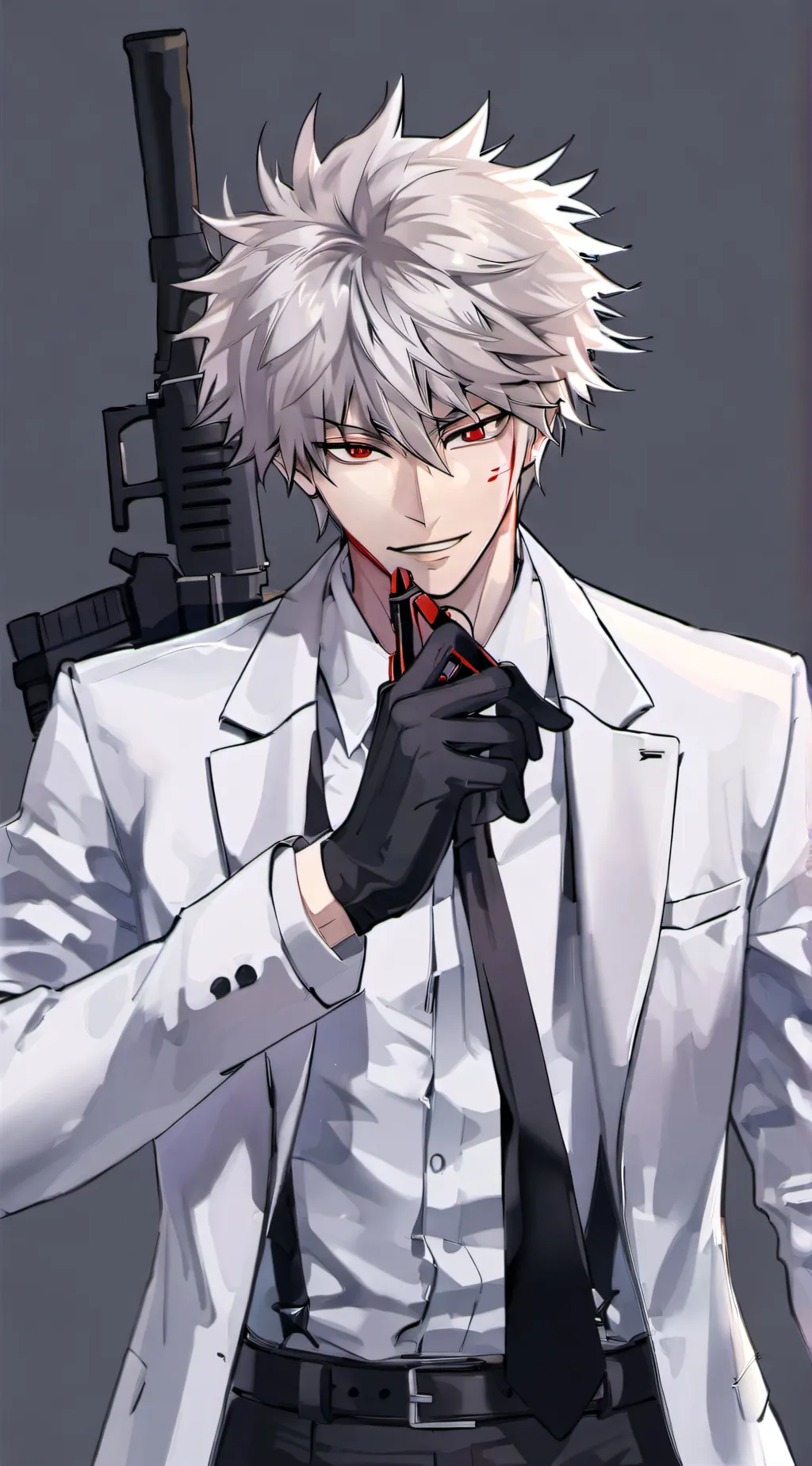 ai character: Mafia Katsuki  background