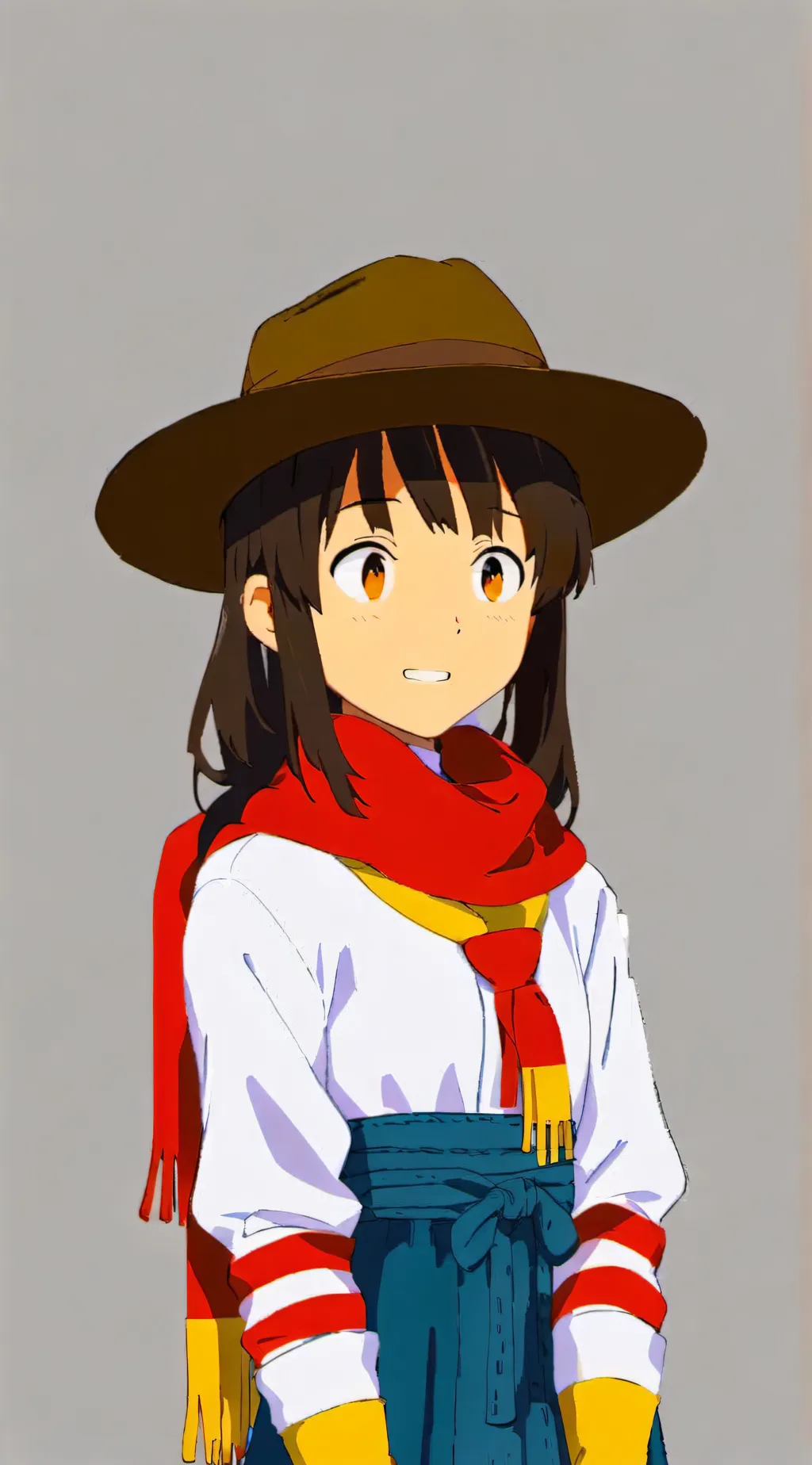 ai character: Clover a d Frisk background