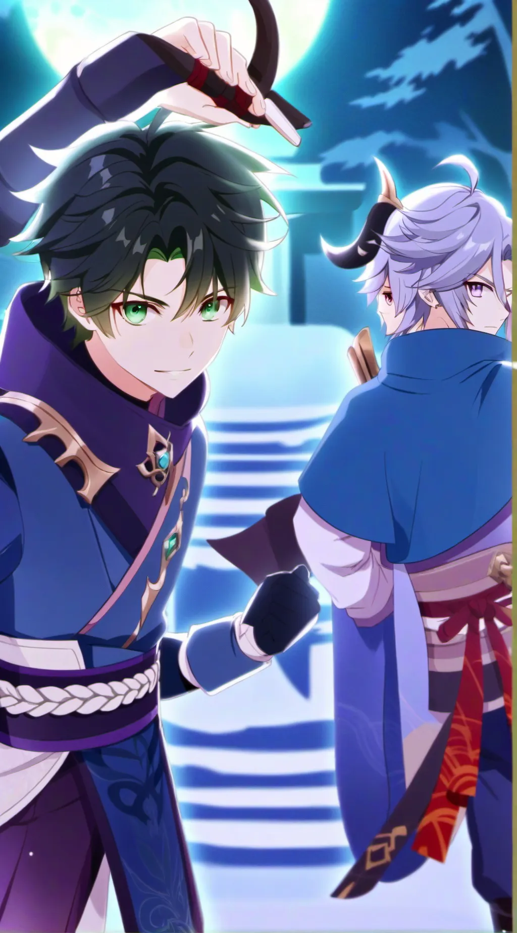 ai character: Leo and Delta background