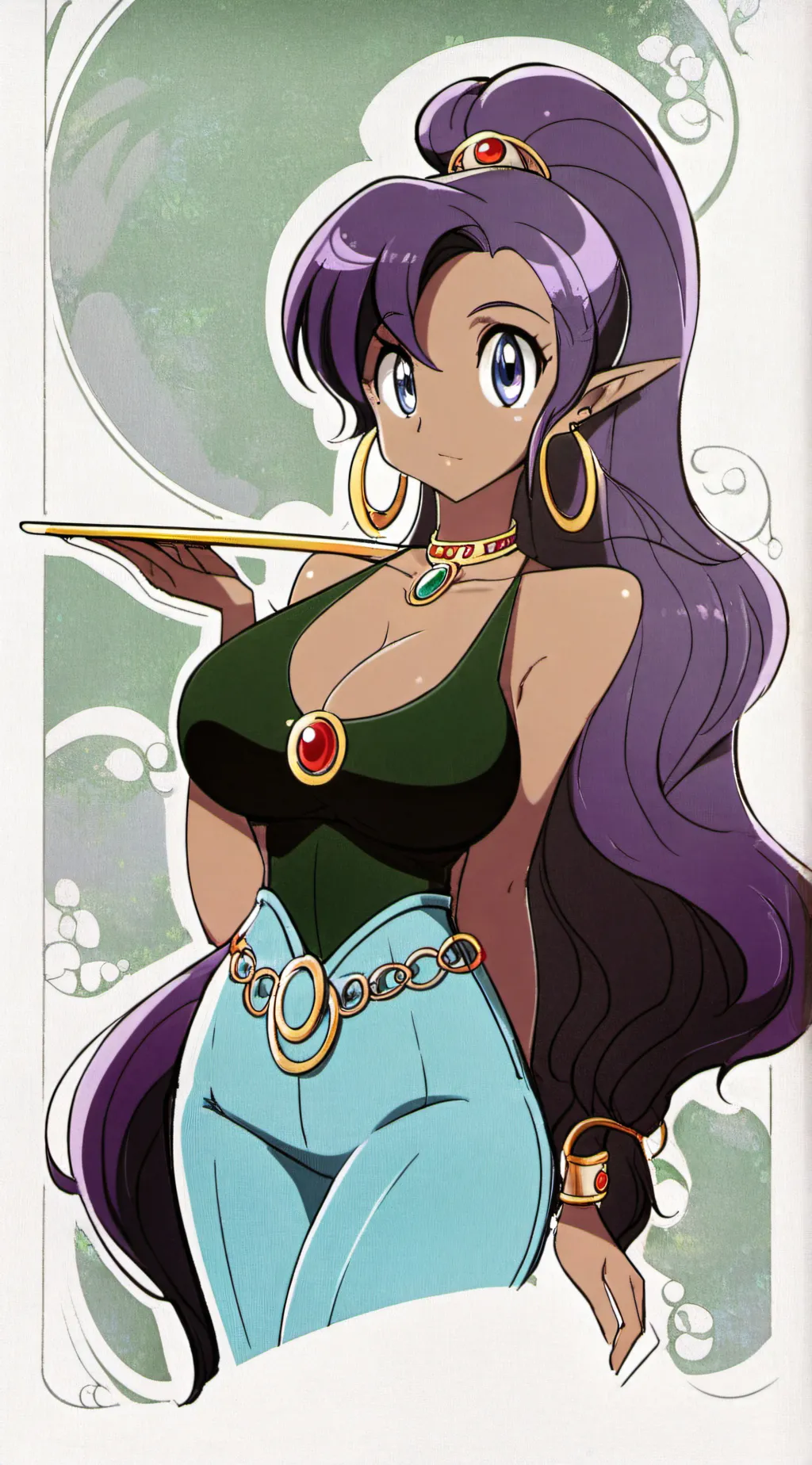 ai character: Shantae  background