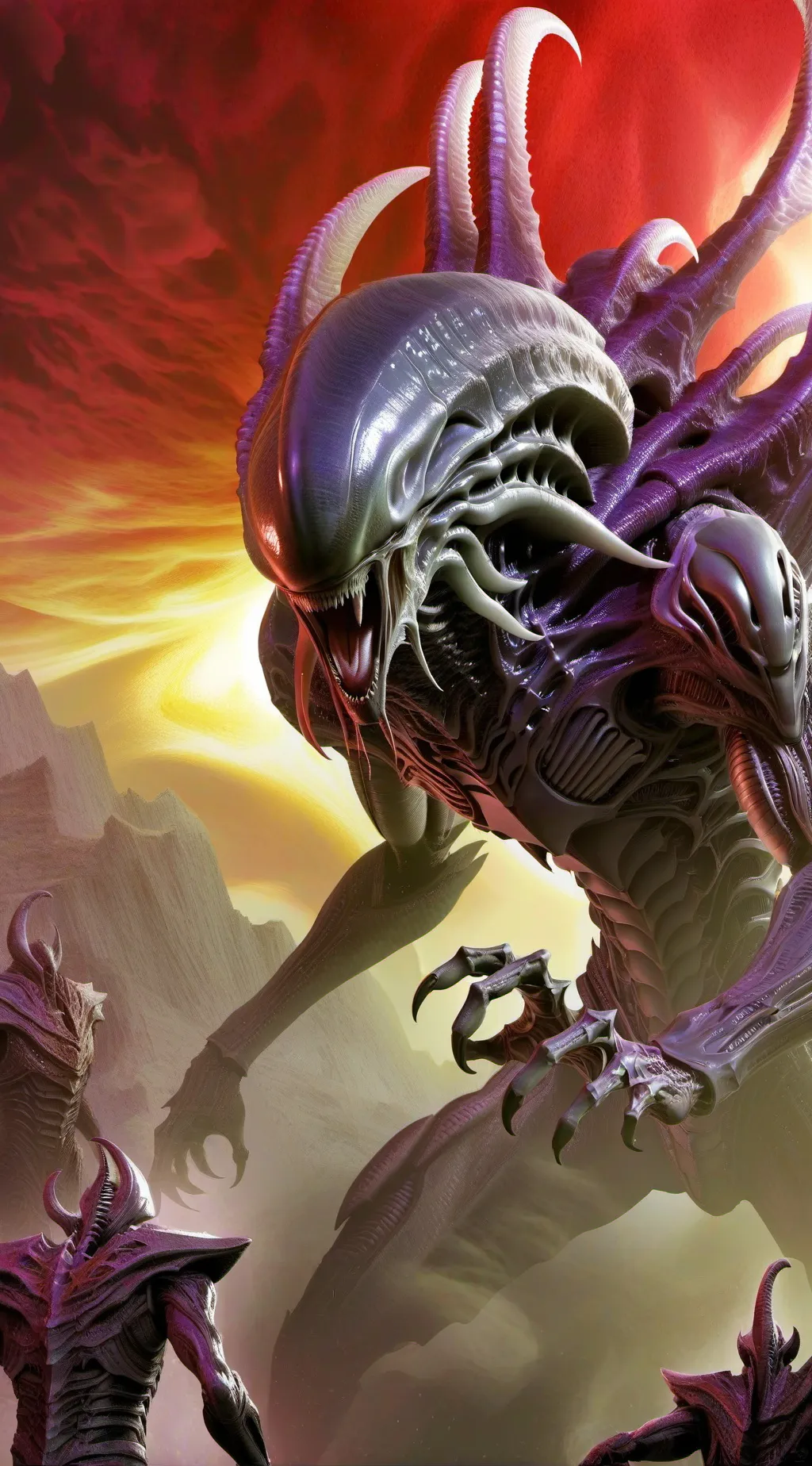 ai character: 👽Xeon (king)👽 background