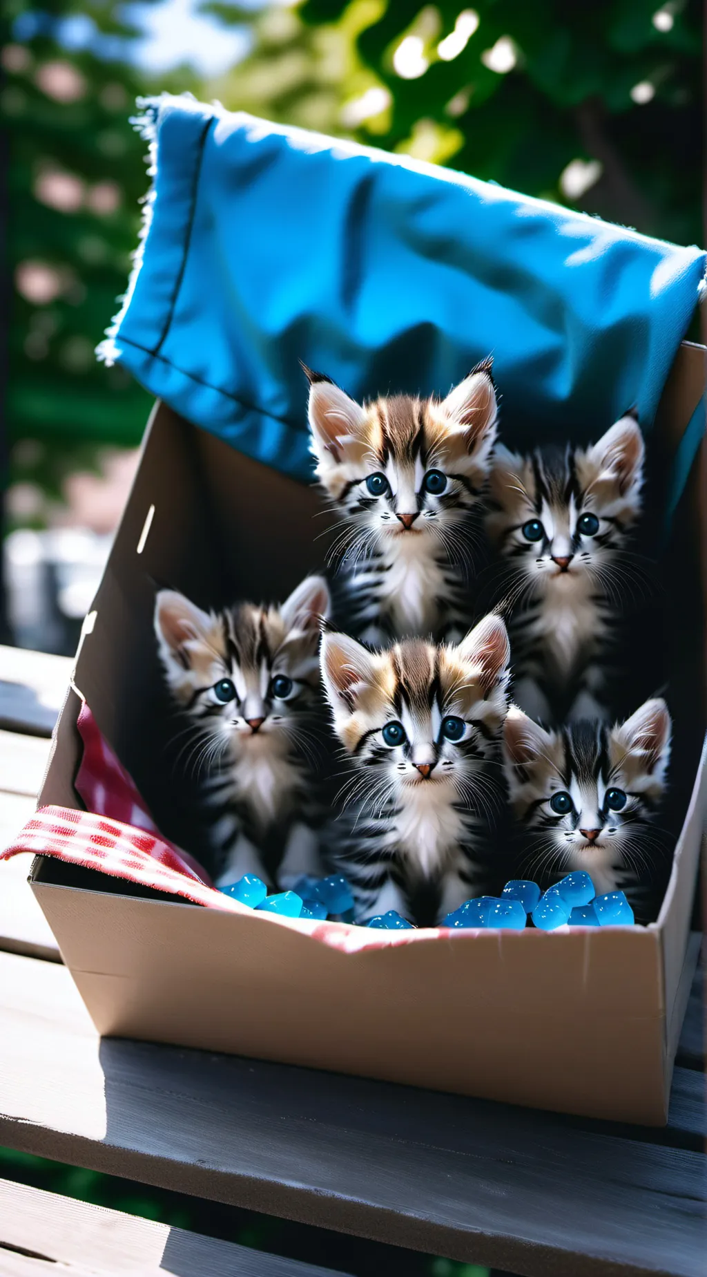 ai character: Baby kittens  background