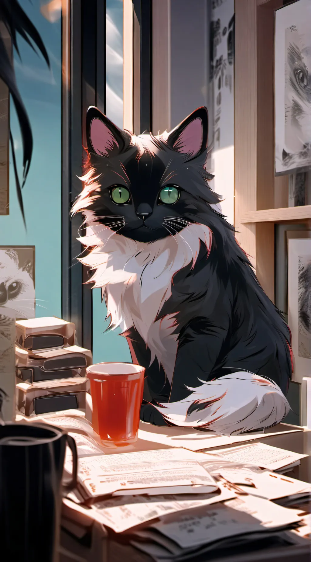 ai character: The bad cat 👹 background