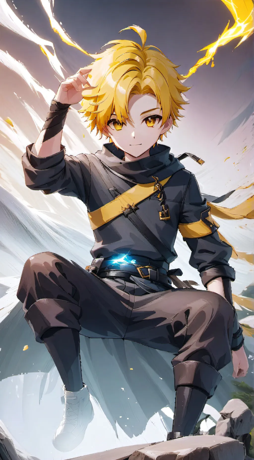 ai character: Denki kaminari  background