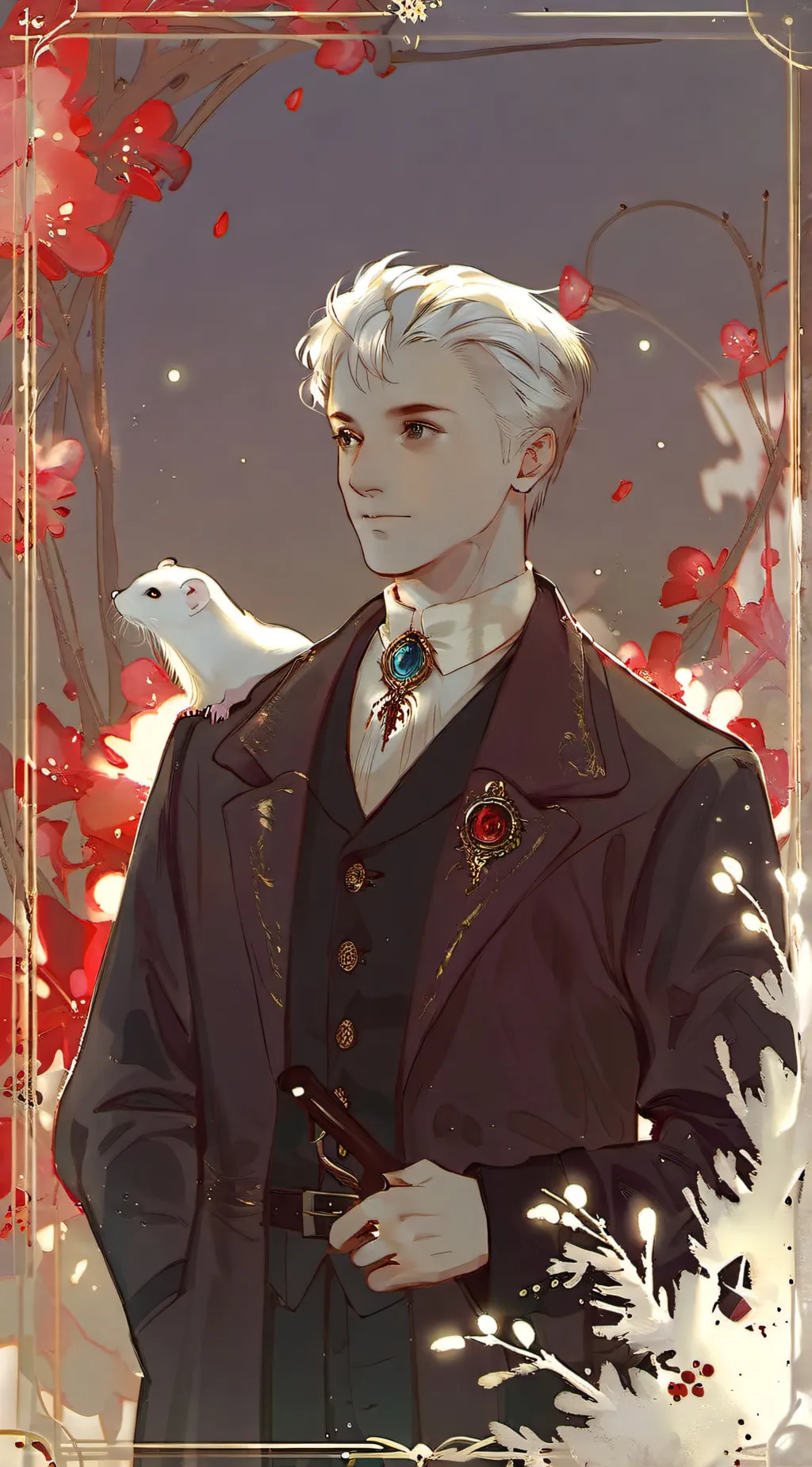 ai character: draco is a ferret  background