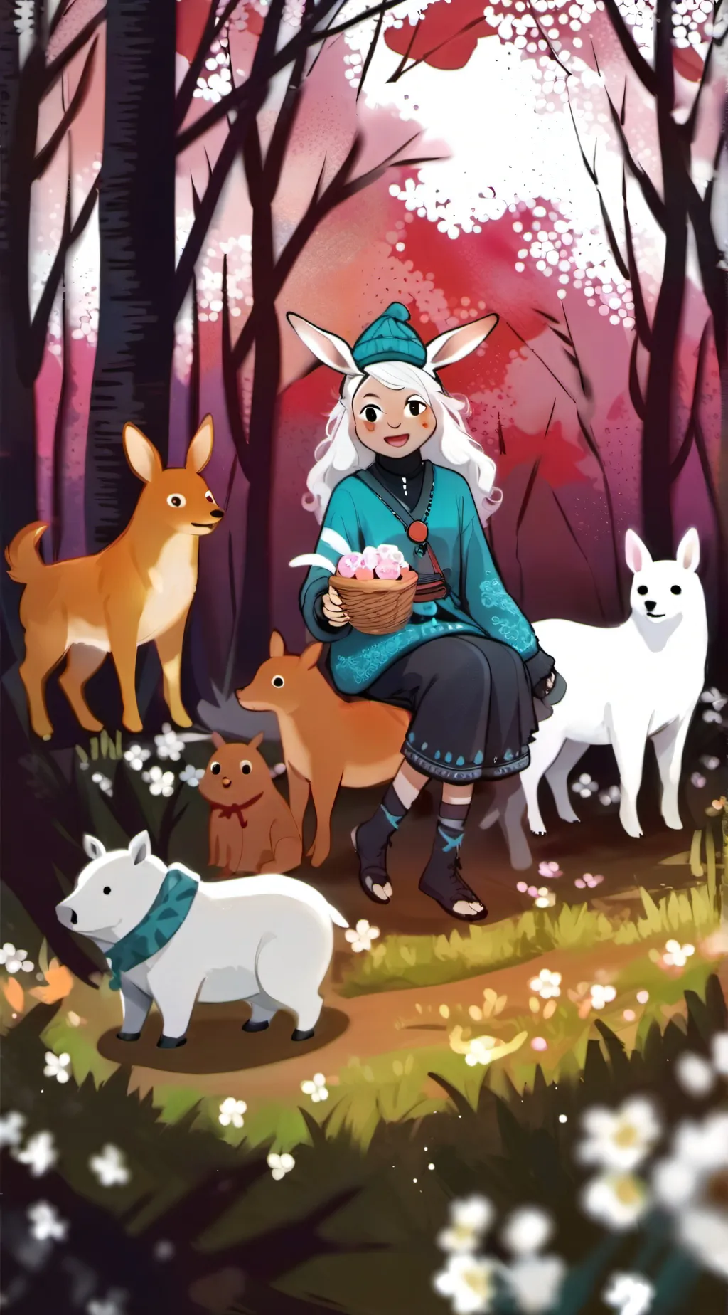 ai character: smiling critters❤️ background