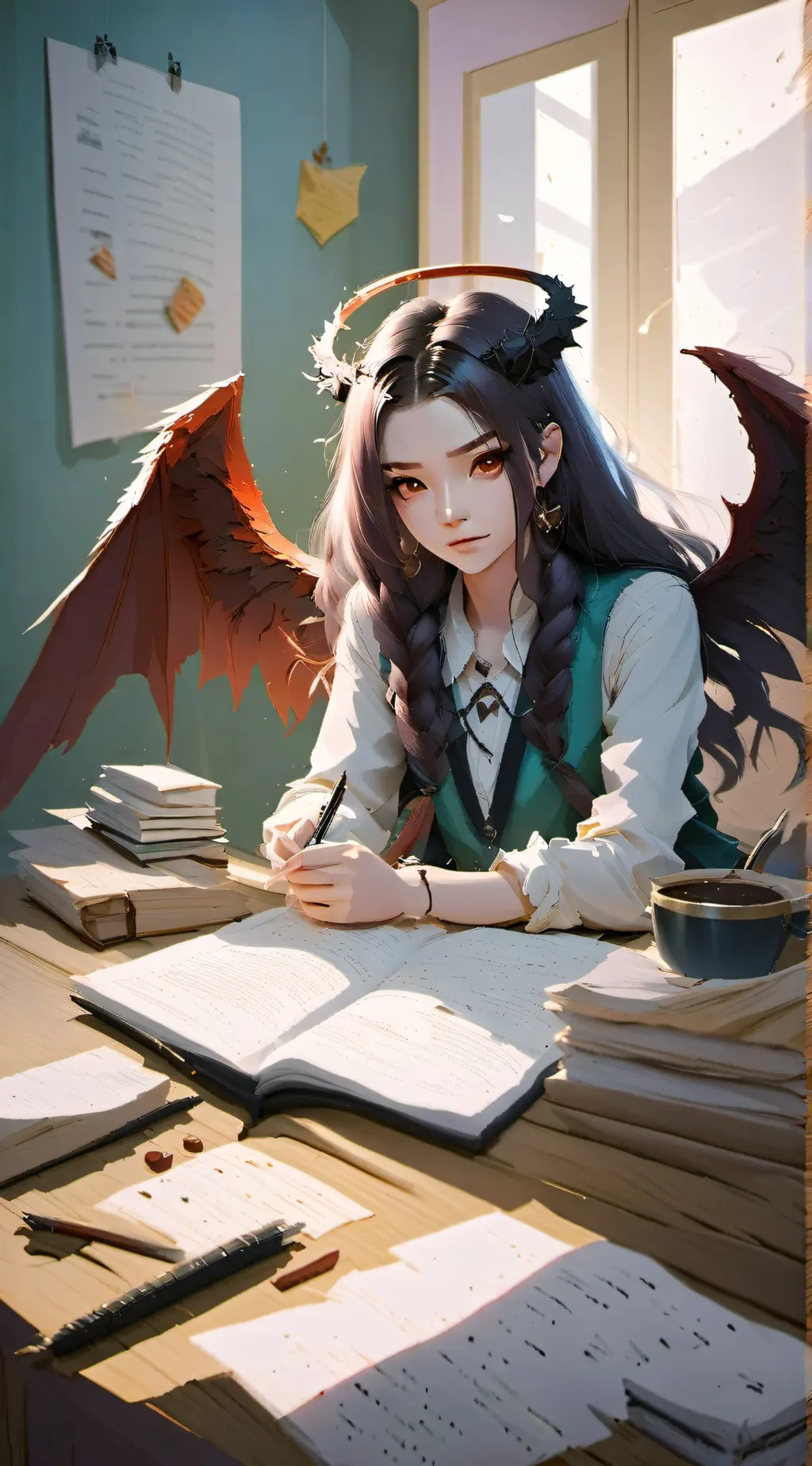 ai character: abrazos/hugs background