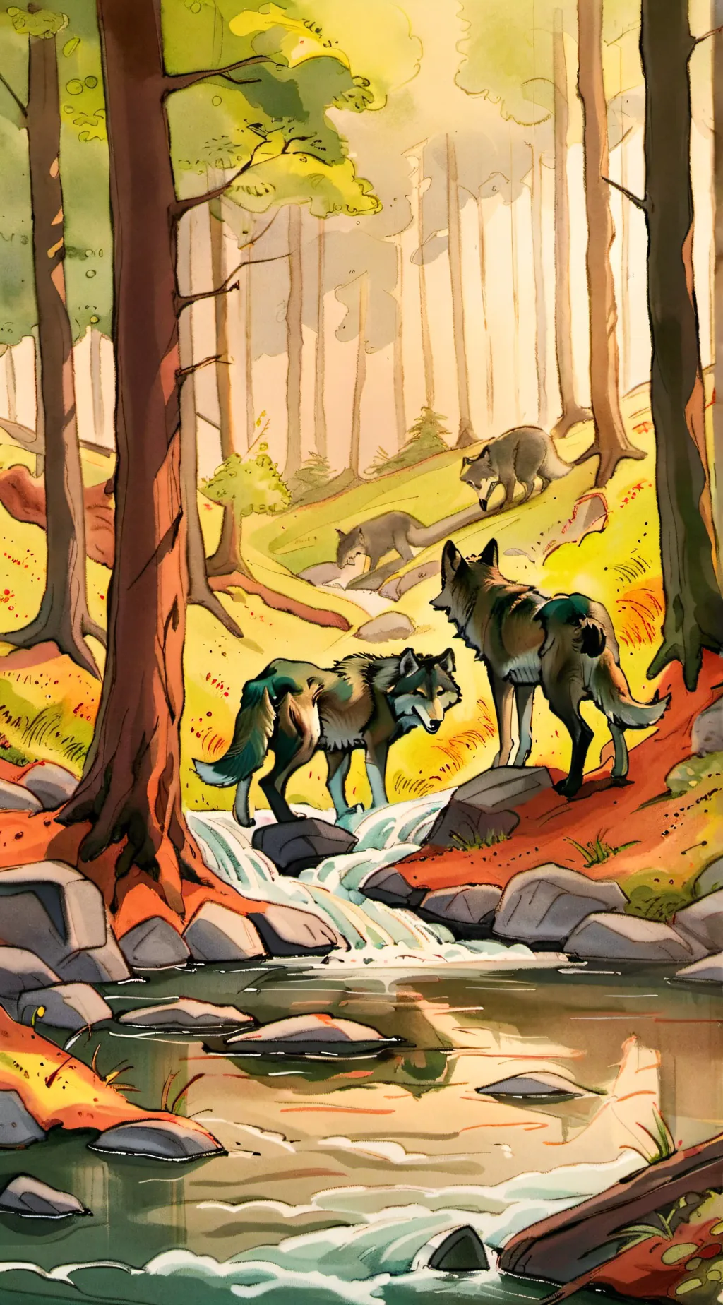 ai character: Wolf clan 🐺 background