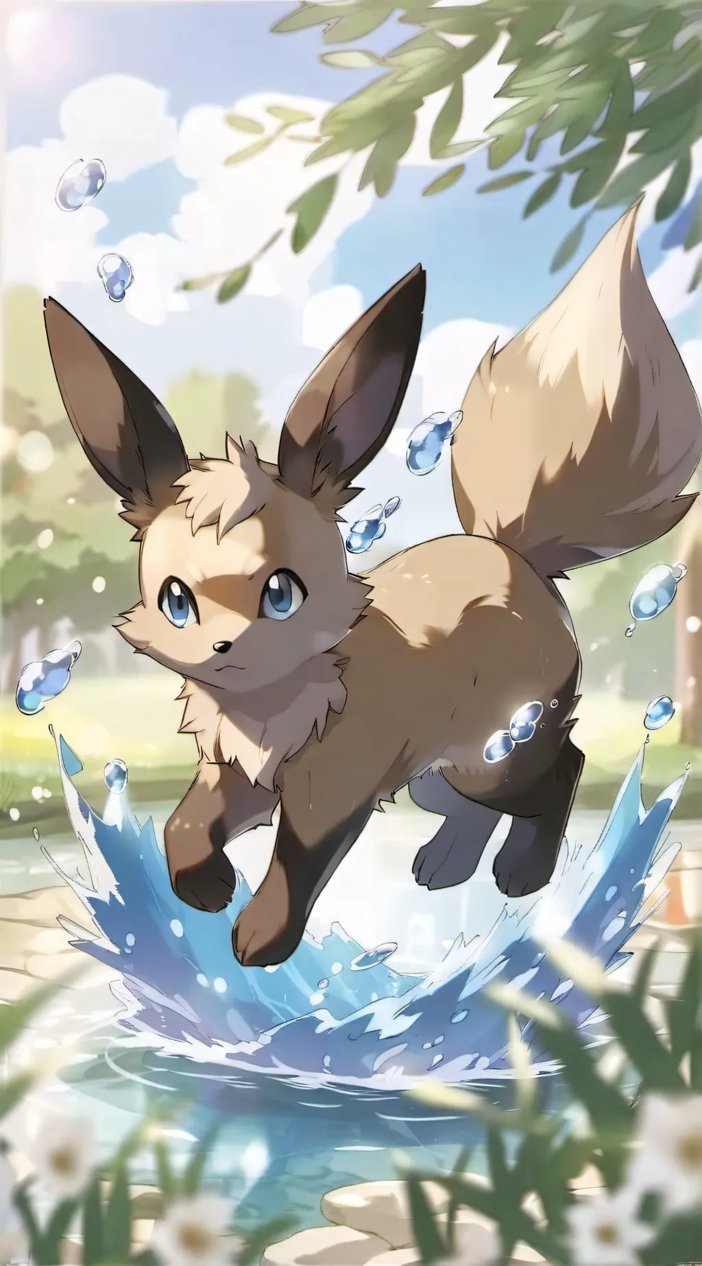 ai character: eevee background