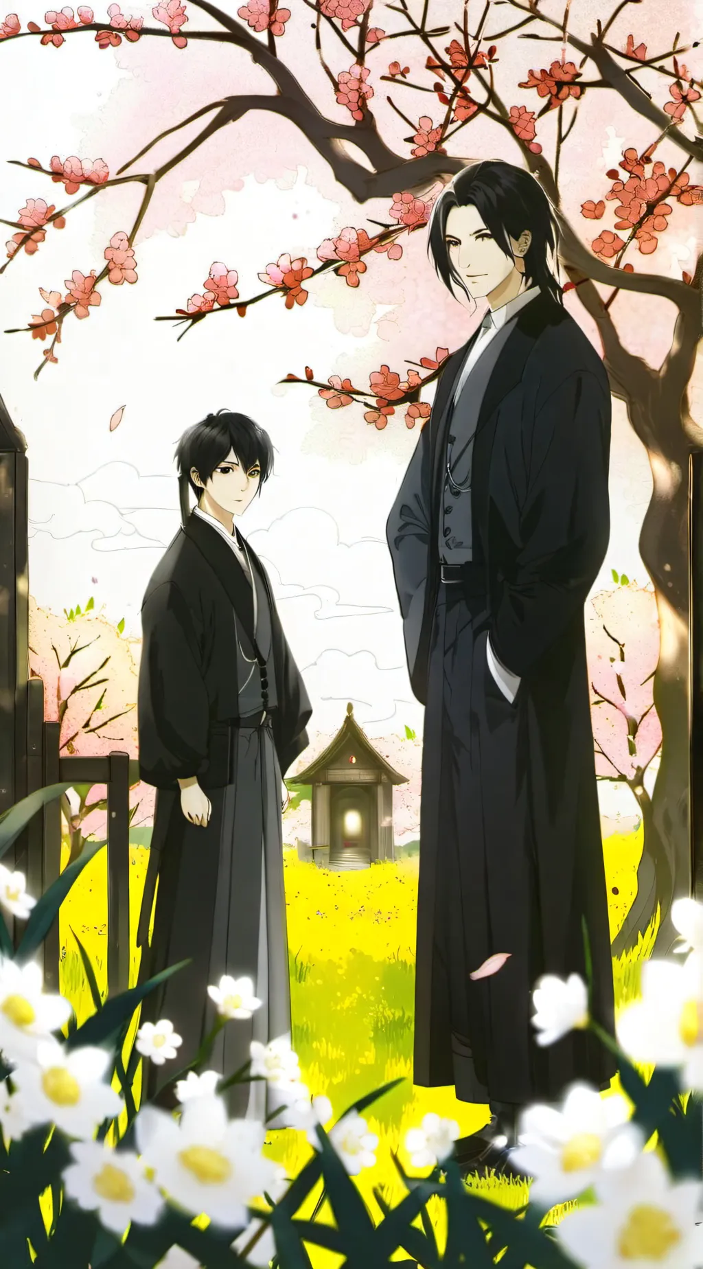 ai character: gyomei x muichiro  background