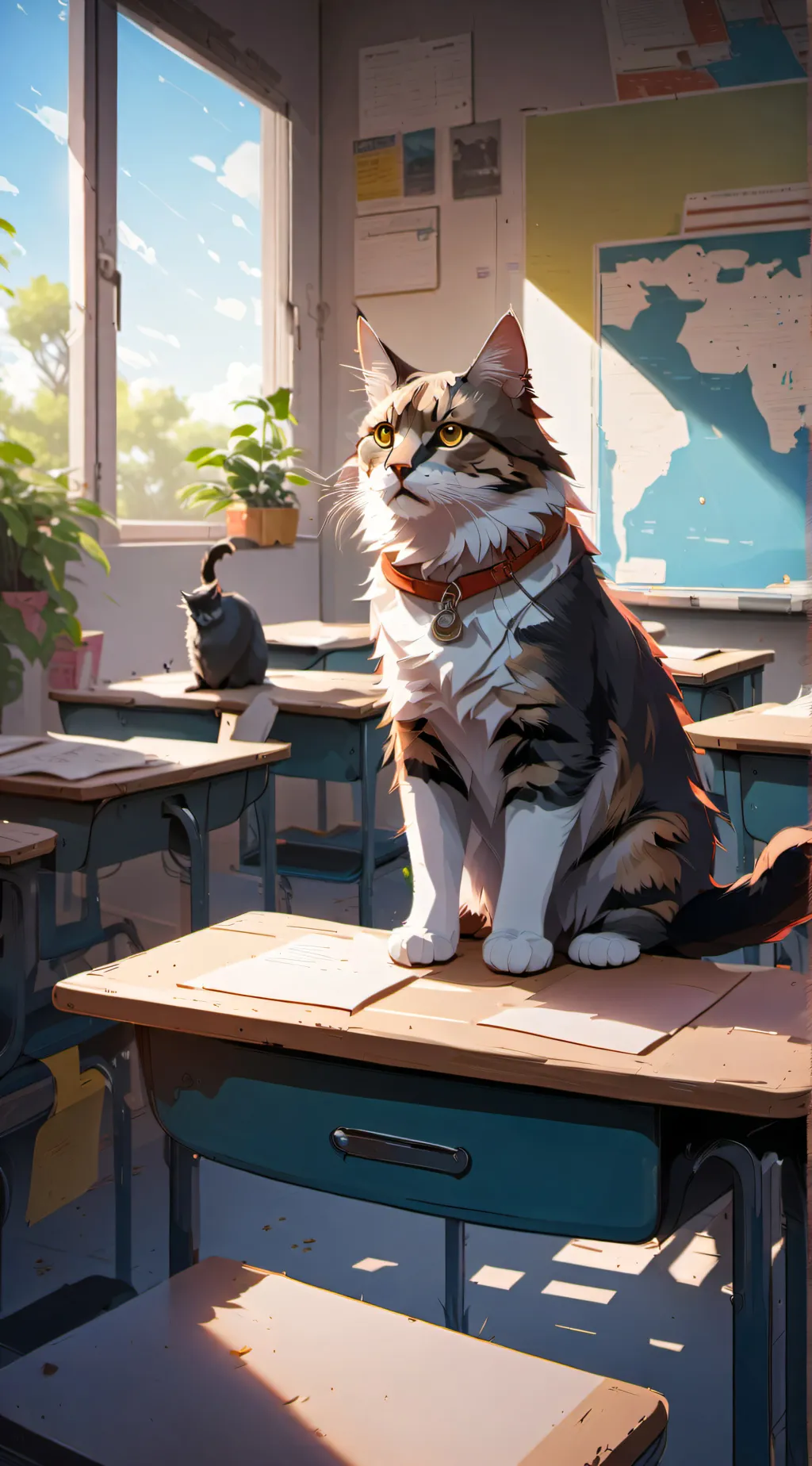 ai character: MHA Cat background