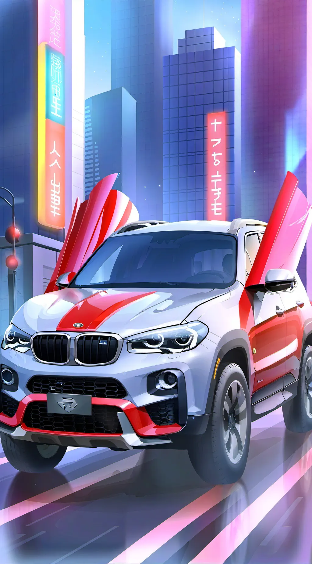 ai character: HB Road trip  background