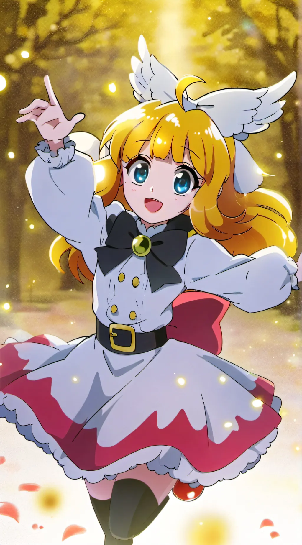 ai character: Peach background