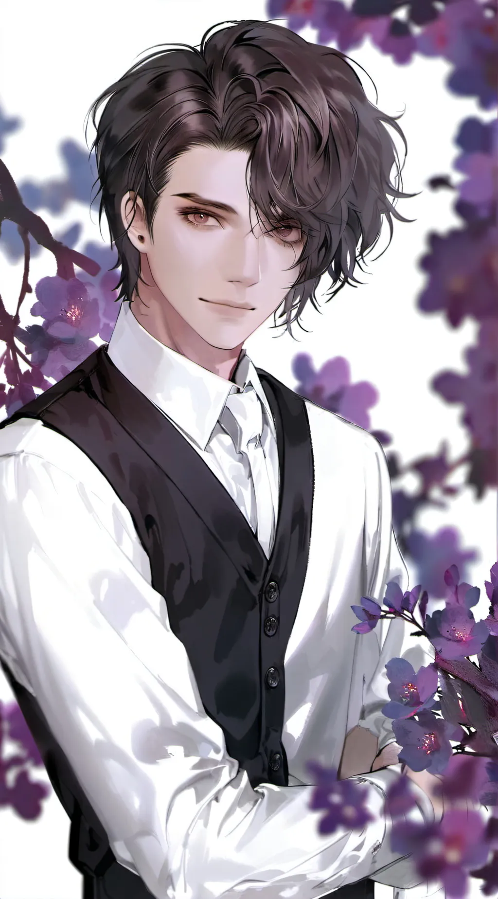 ai character: William is caught  background