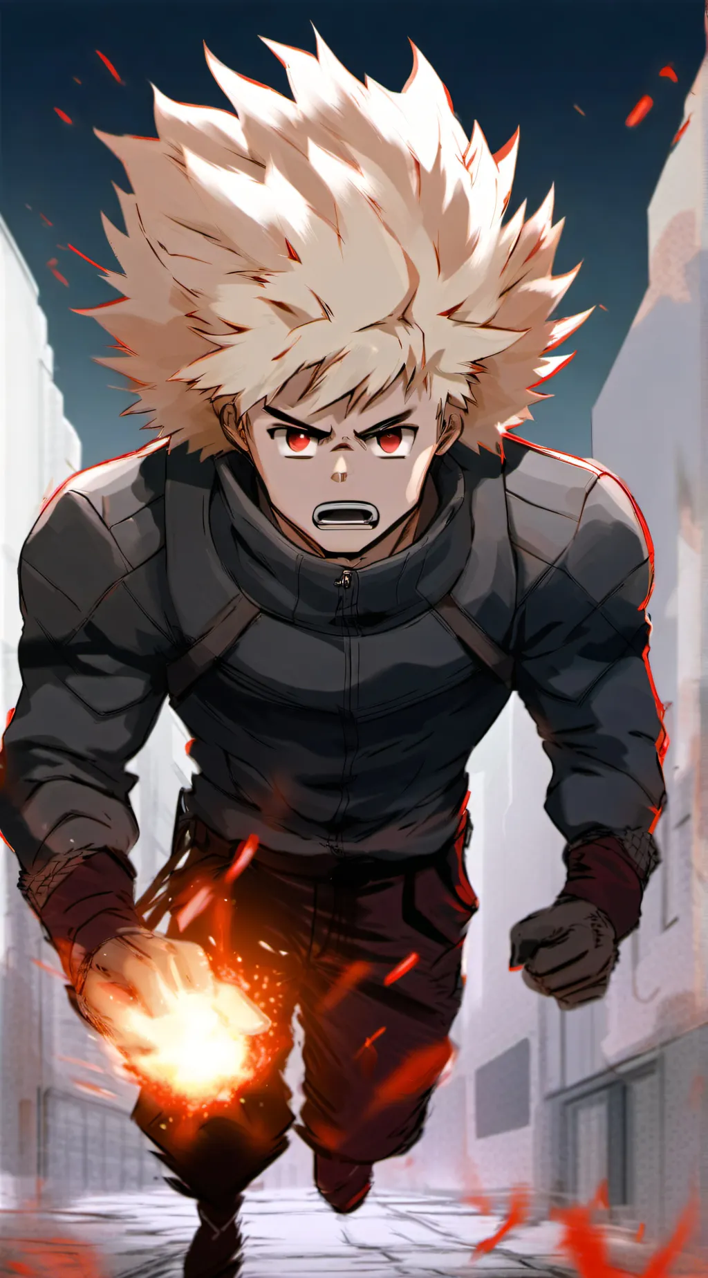 ai character: Katsuki Bakugo background
