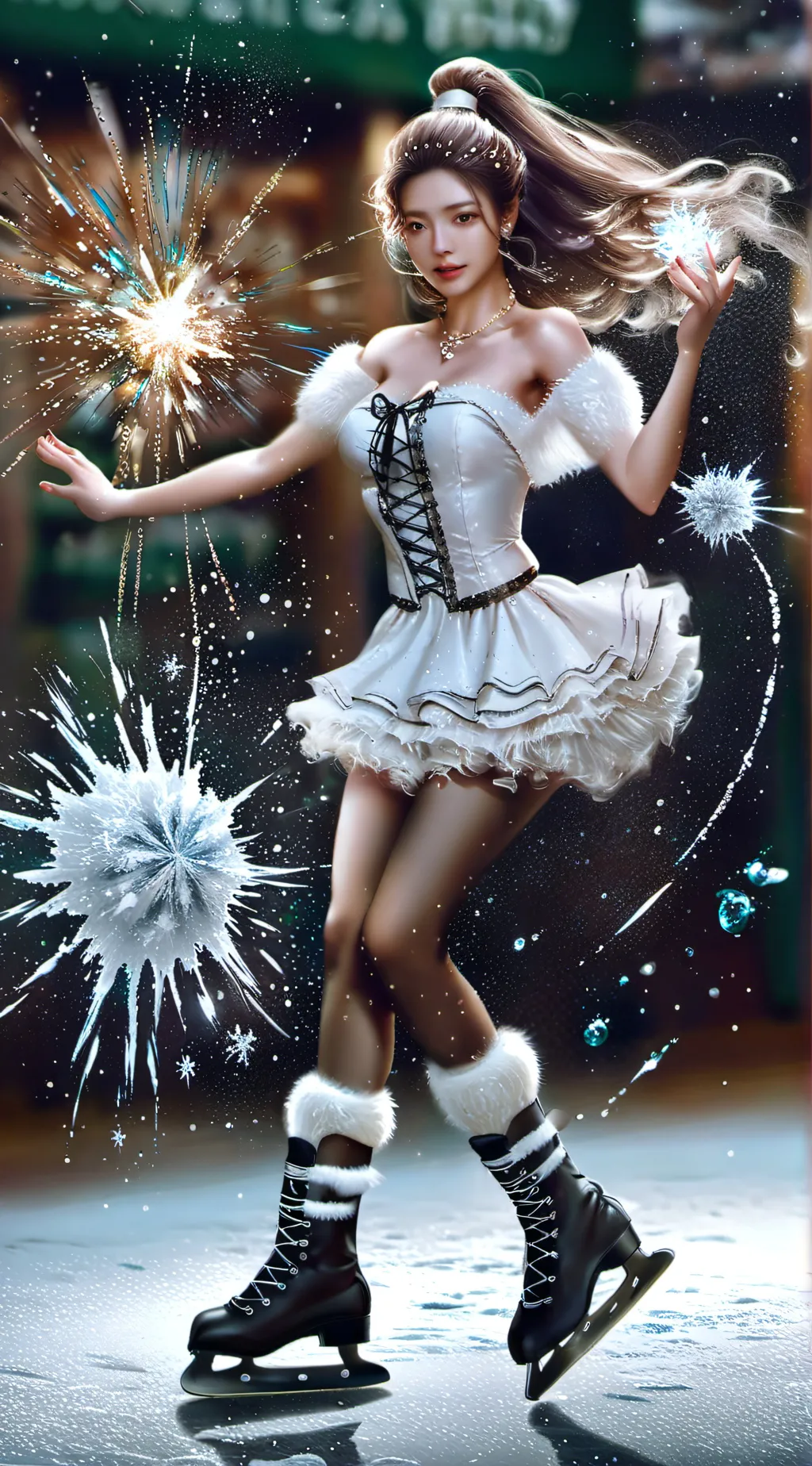 ai character: ice Demon slayer background