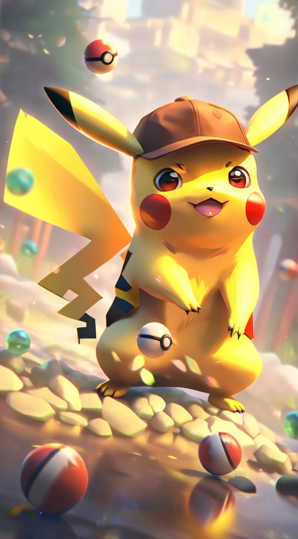 ai character: Pikachu background