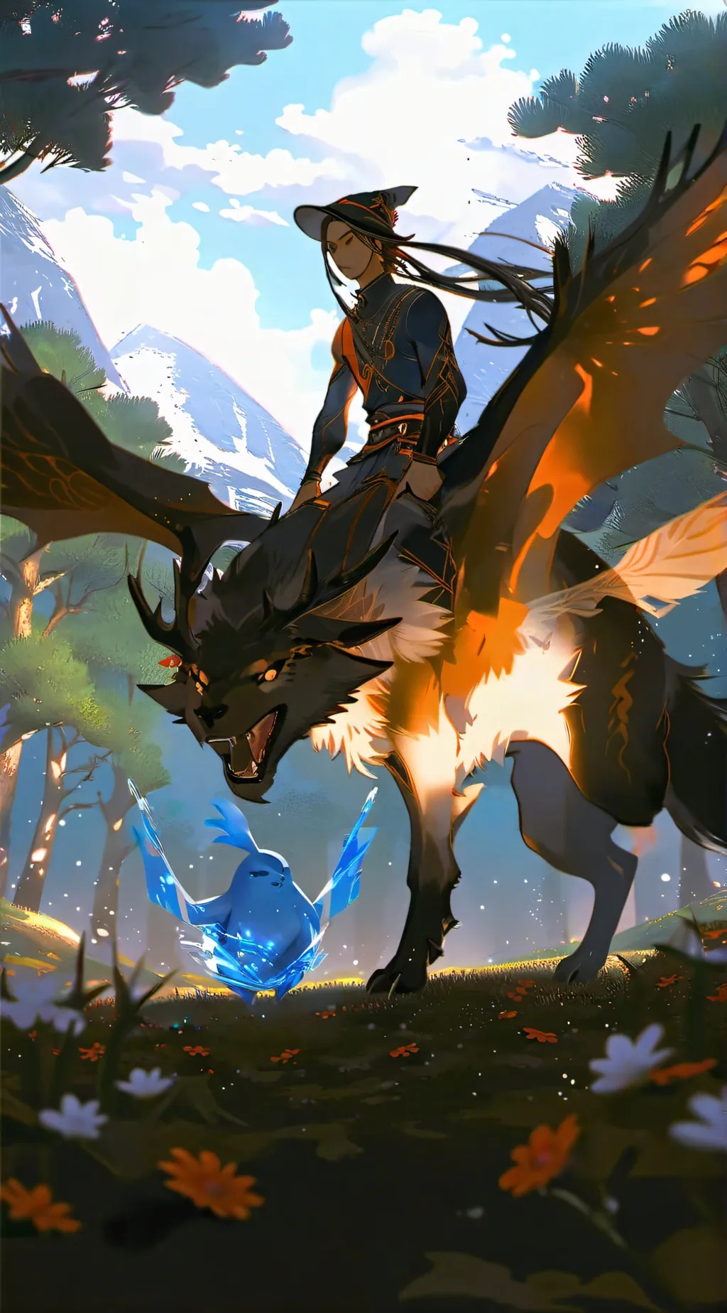 ai character: Ash misty brook background