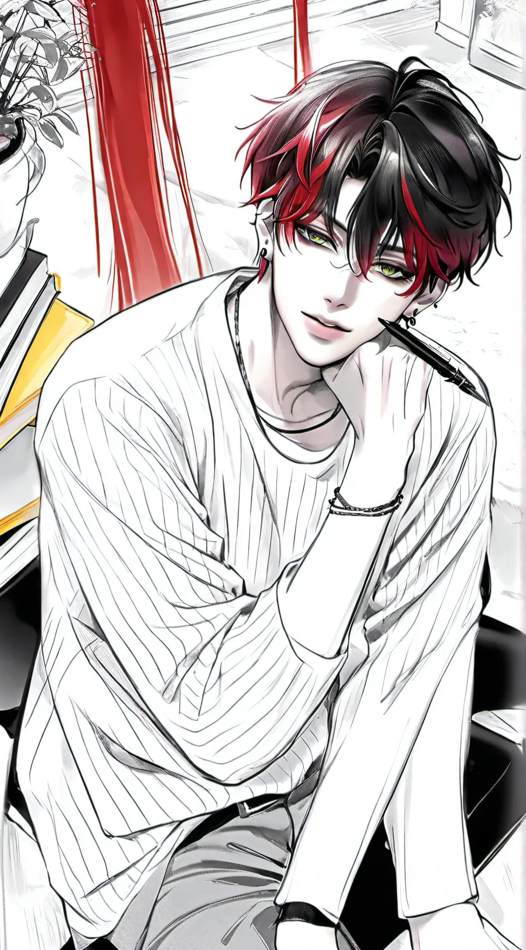 ai character: Moon background