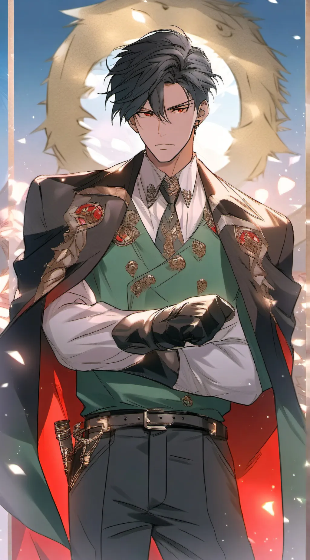 ai character: silver. background