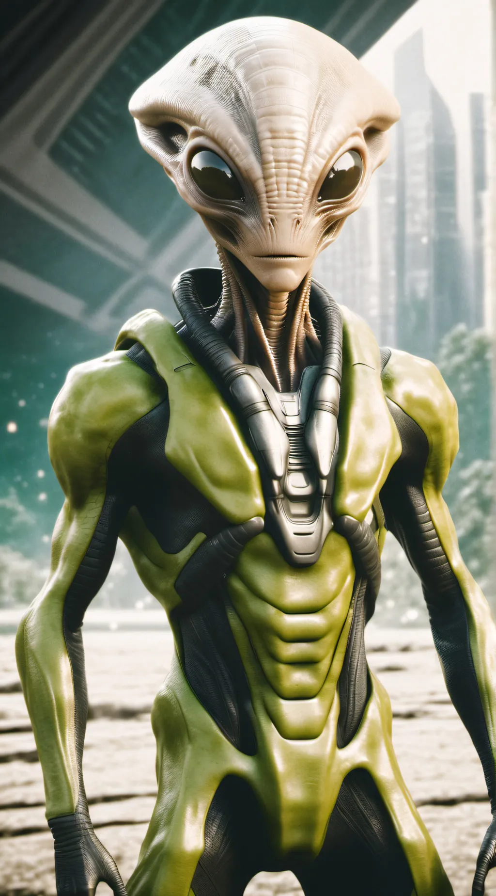 ai character: Alien  background