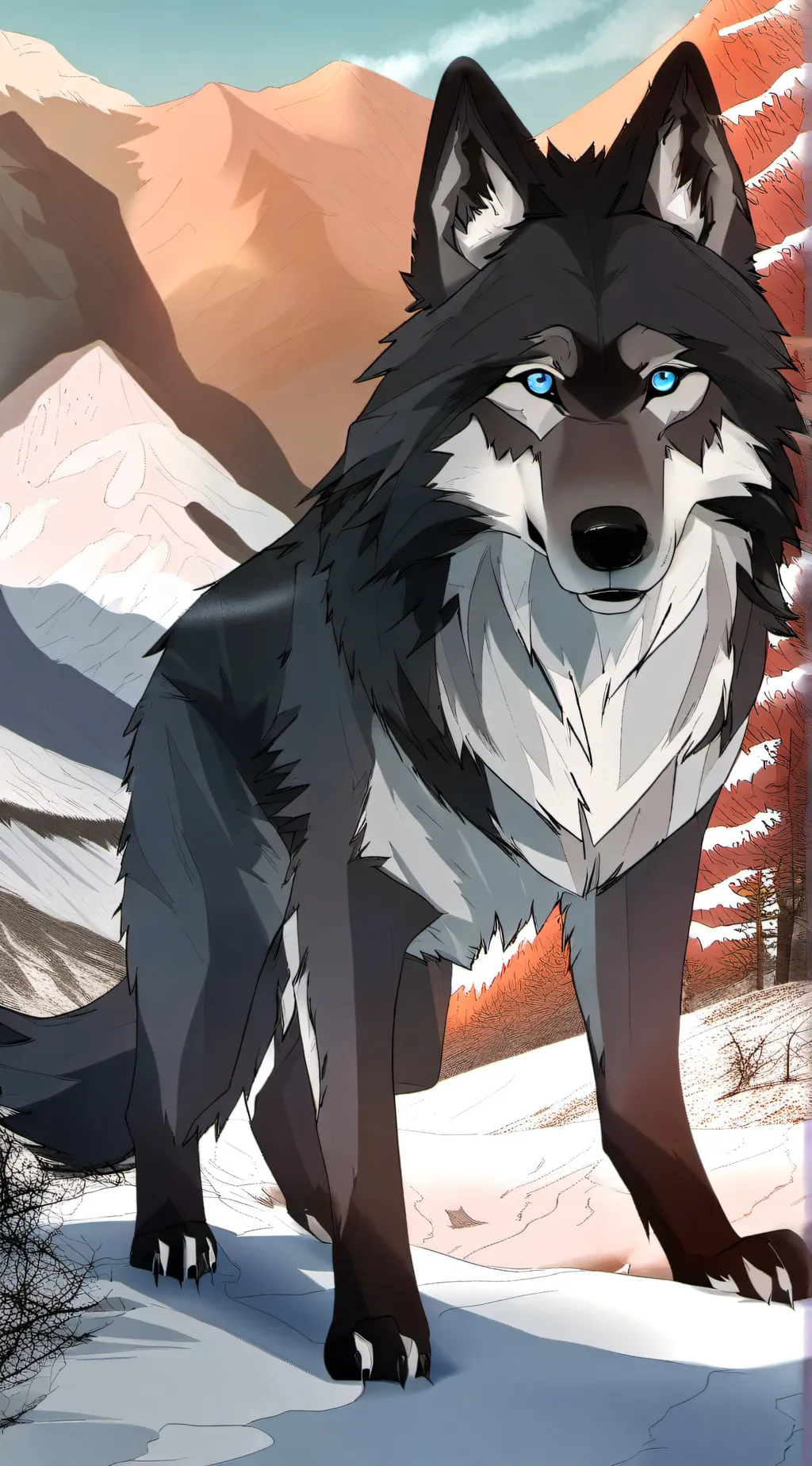 ai character: Blue fang background