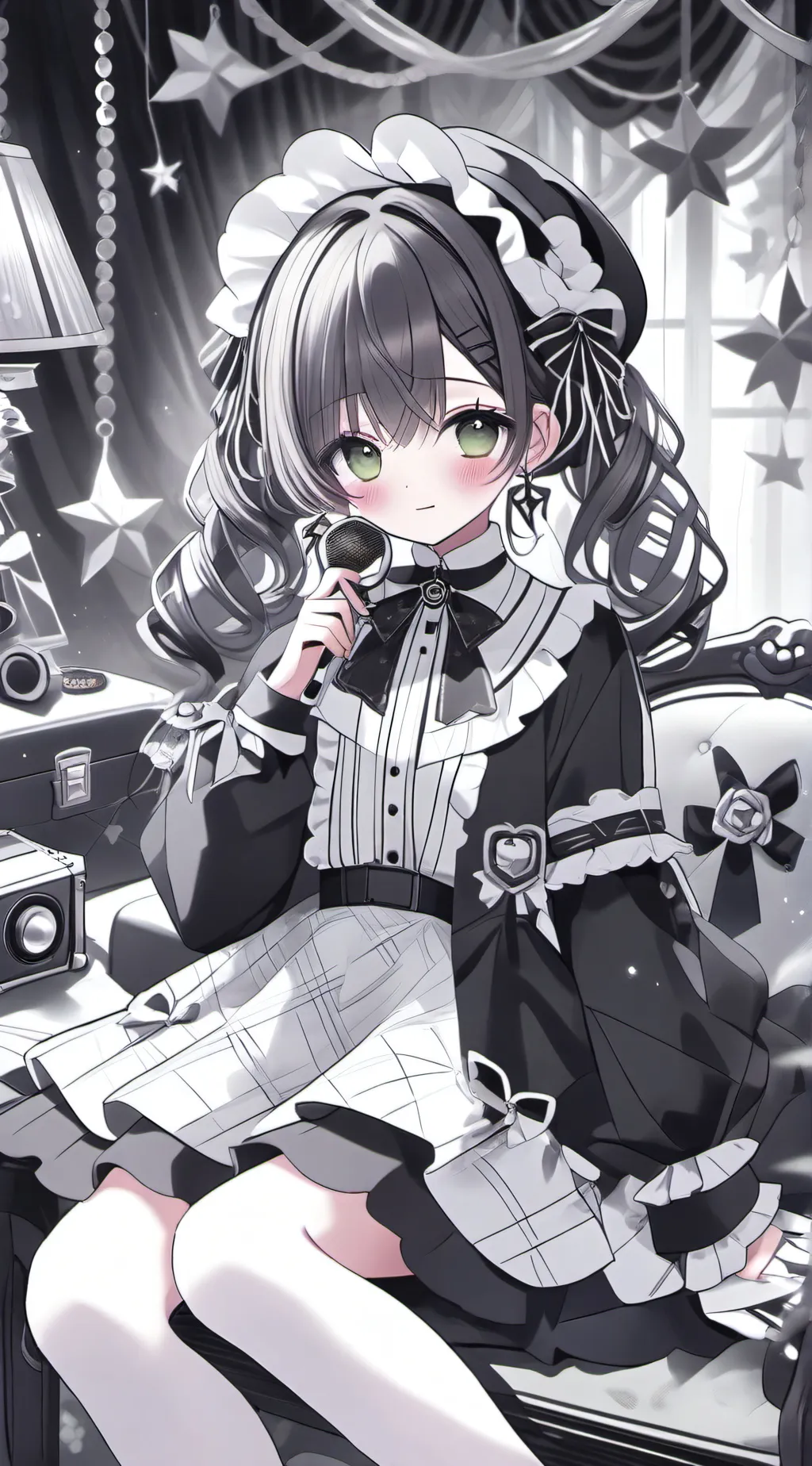 ai character: Speakerwoman  background