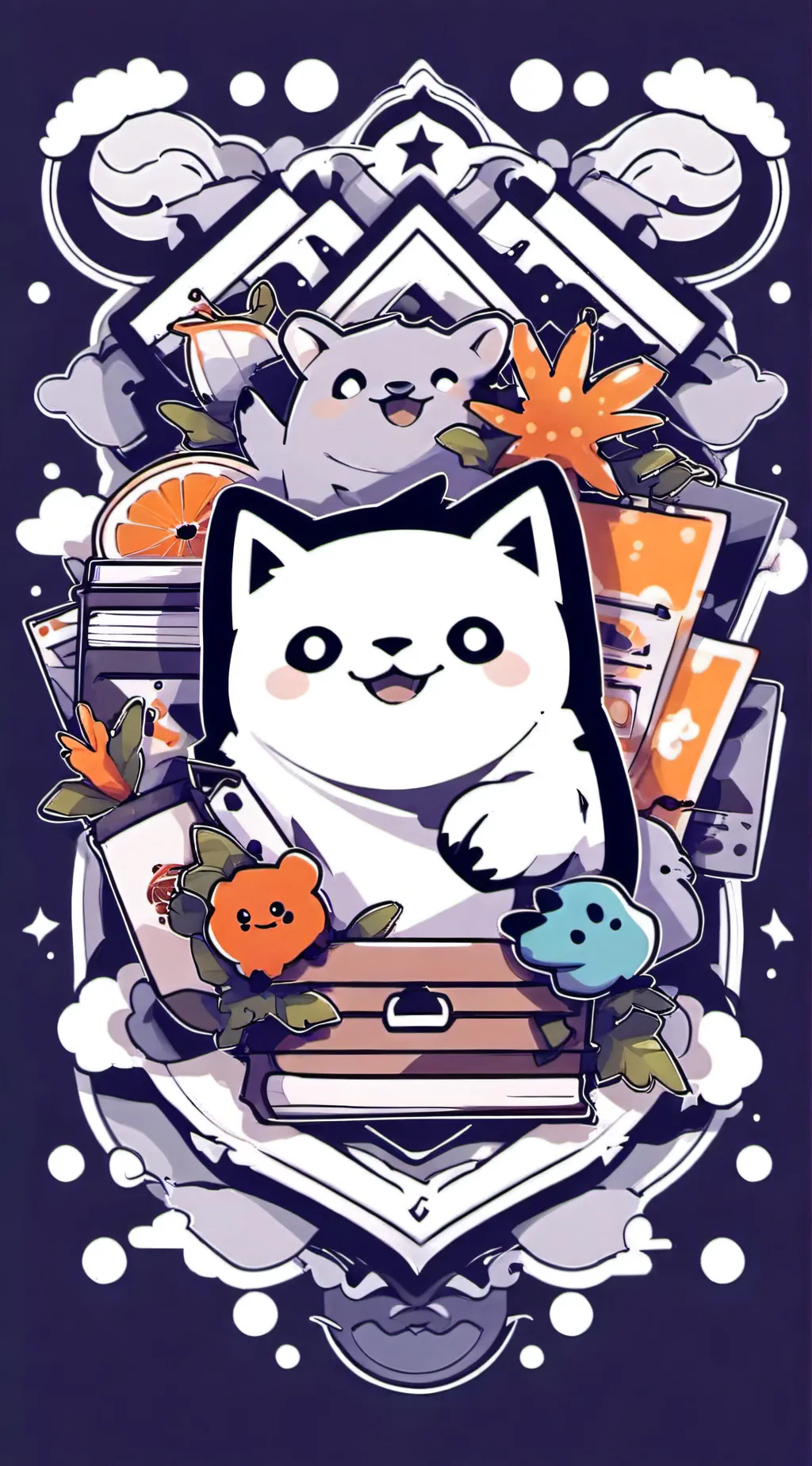 ai character: smiling critters  background