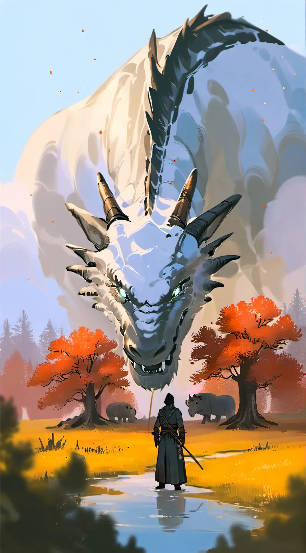 ai character: Winter background