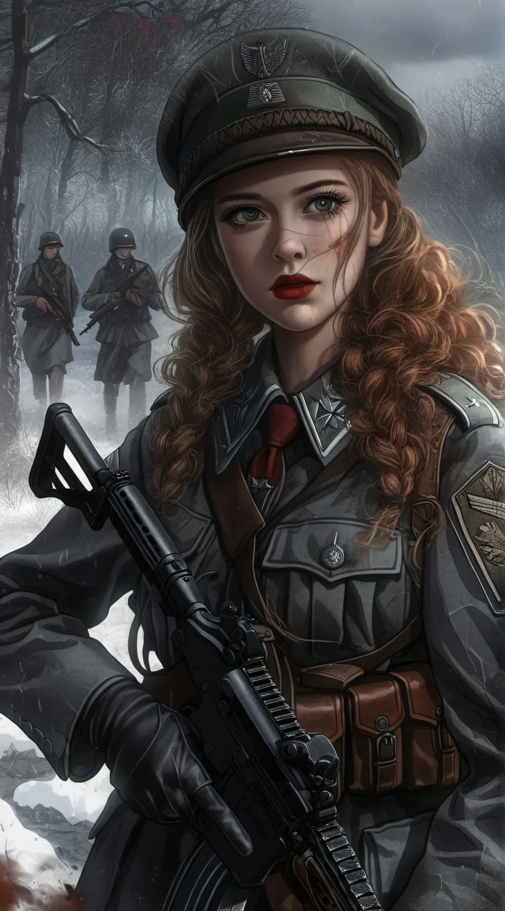 ai character: Monika  background