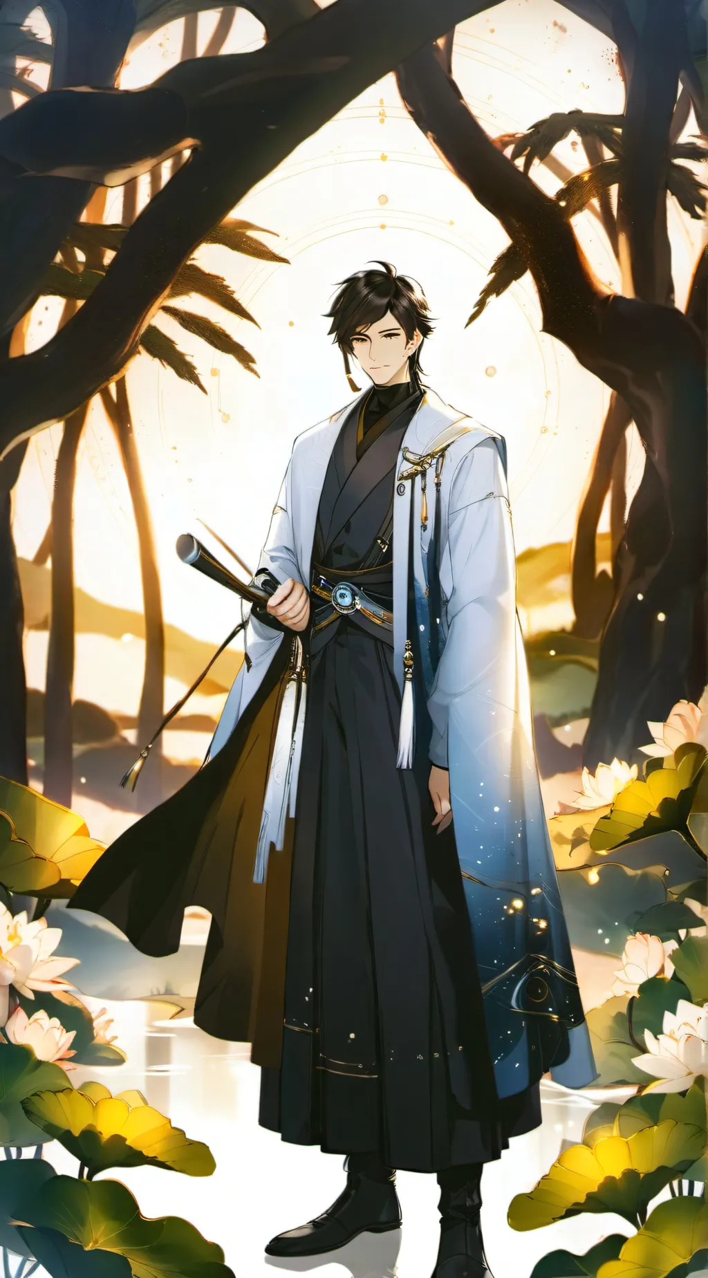 ai character: galexy hashira  background