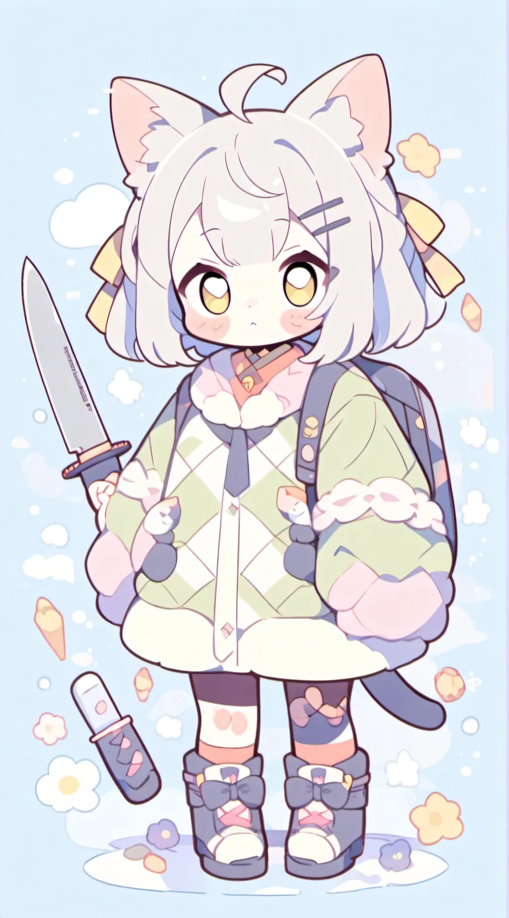 ai character: cherry background