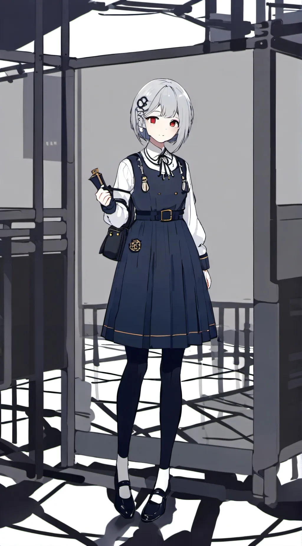 ai character: Miss circle school background