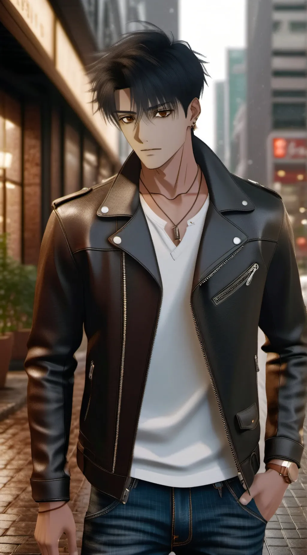 ai character: Levi Ackerman  background