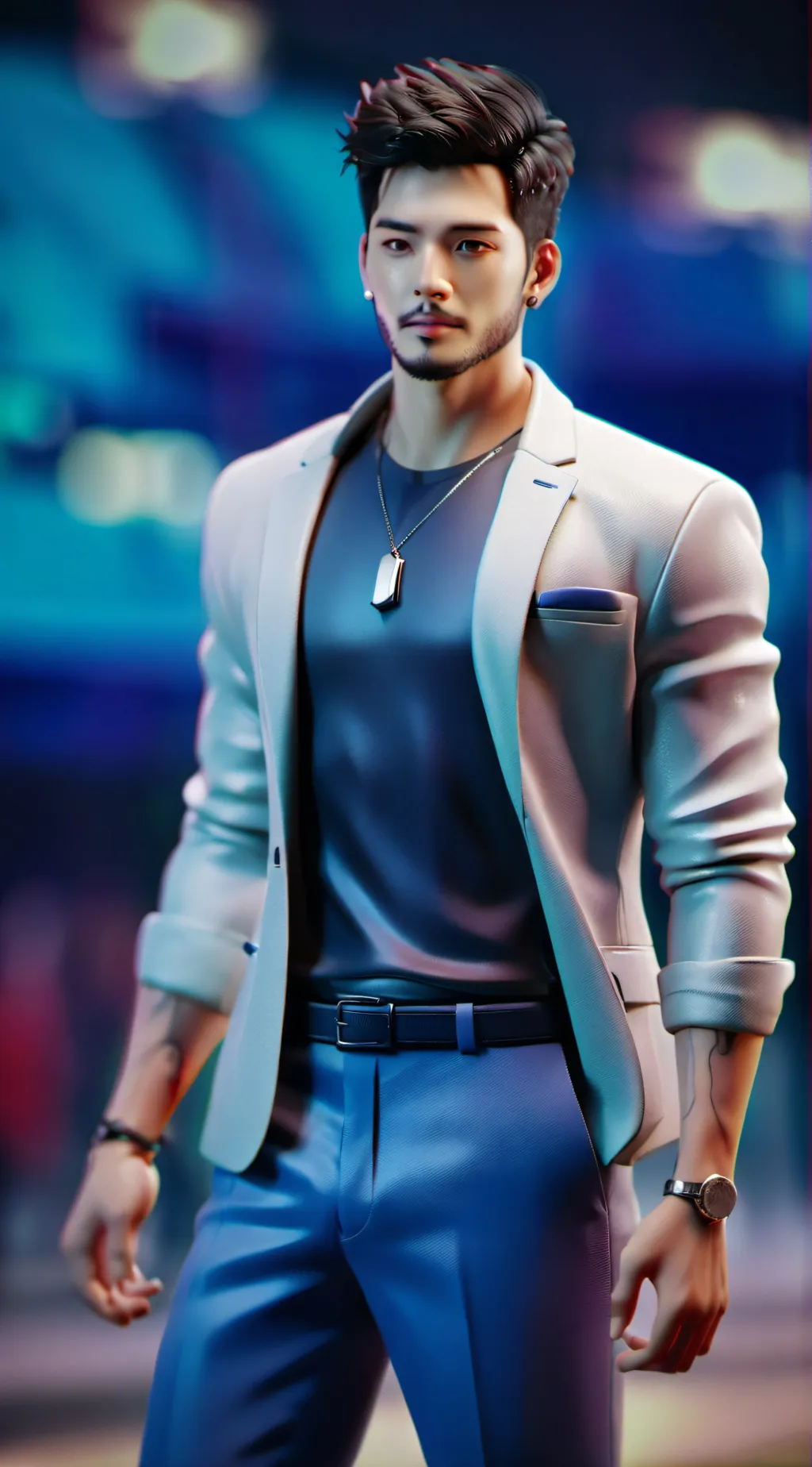 ai character: shower thought background