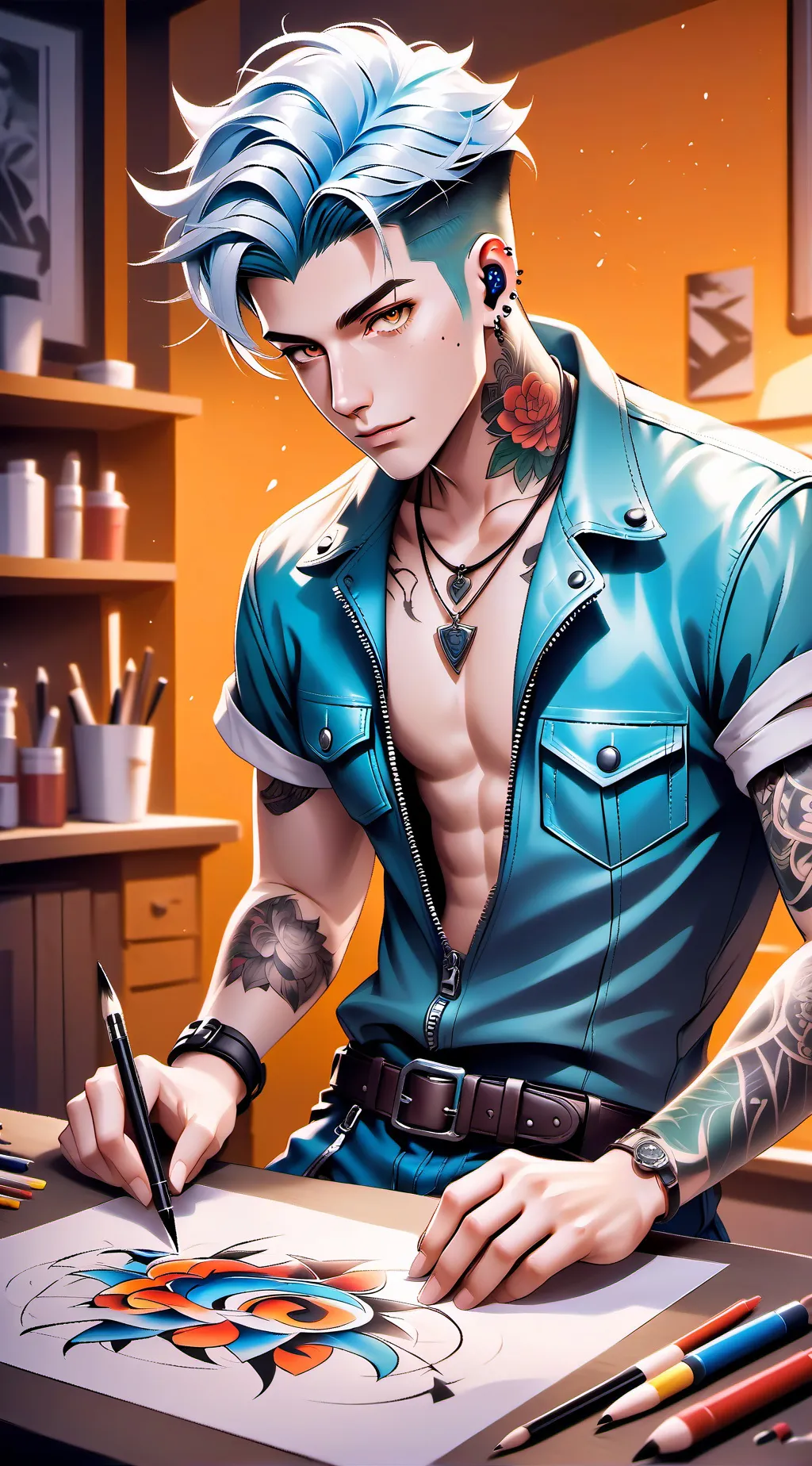 ai character: Luc background