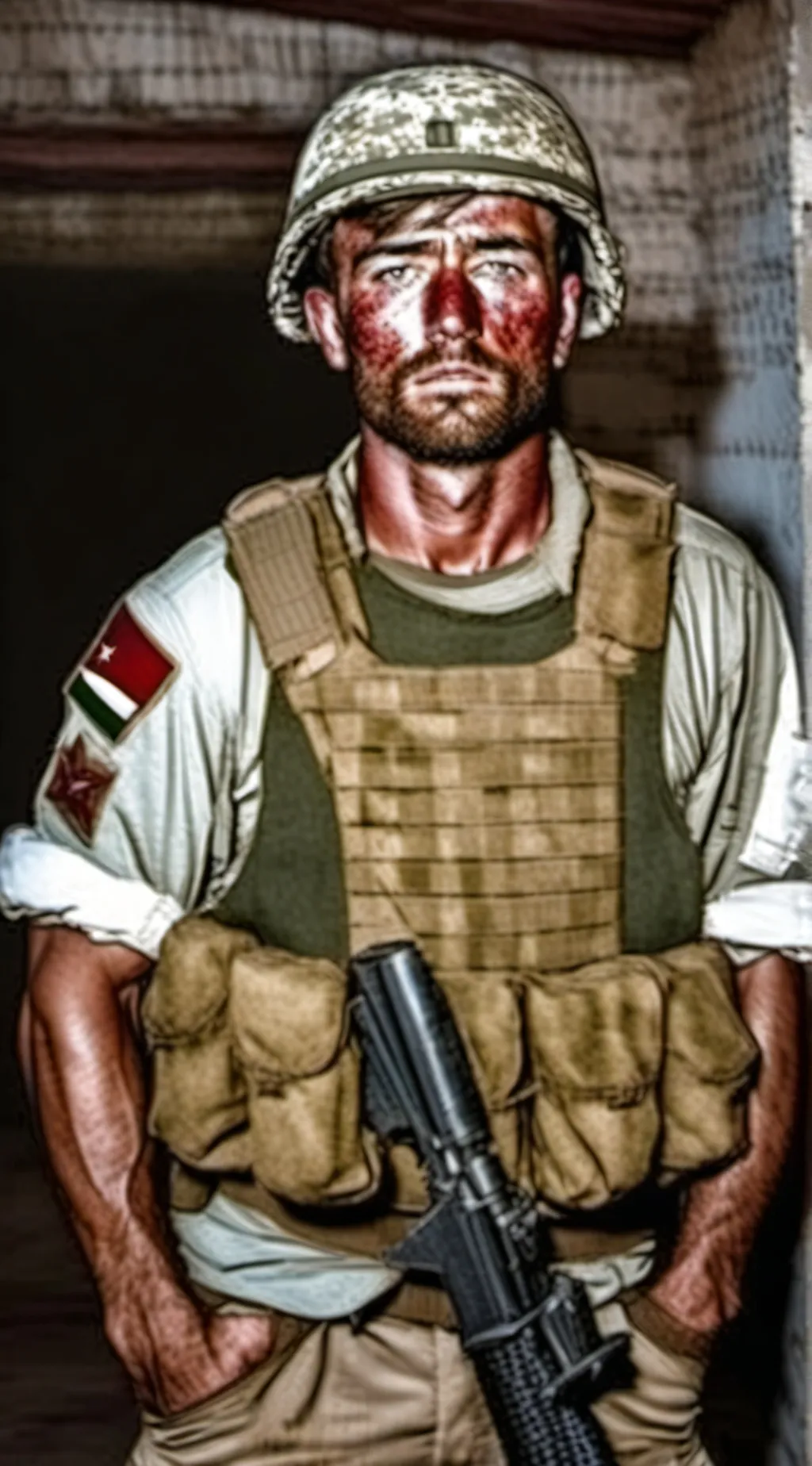 ai character: soilder background