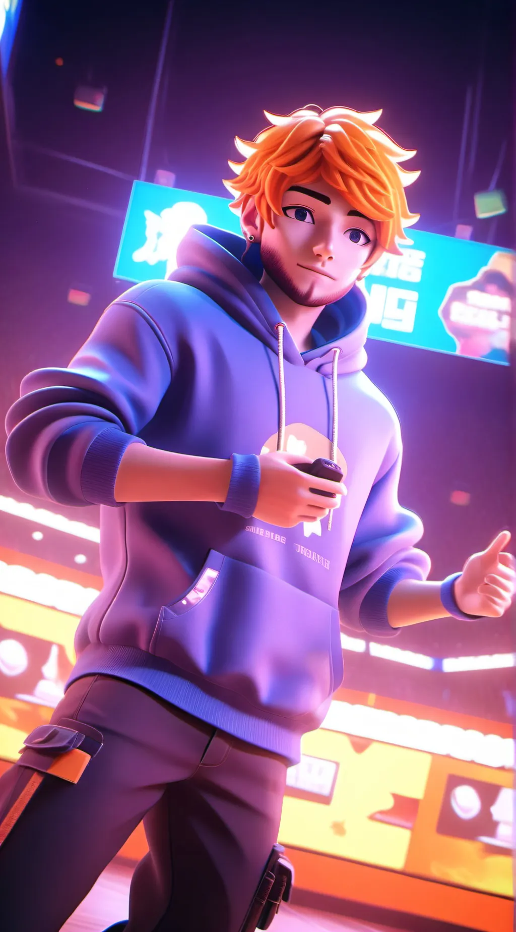 ai character: Caseoh  background