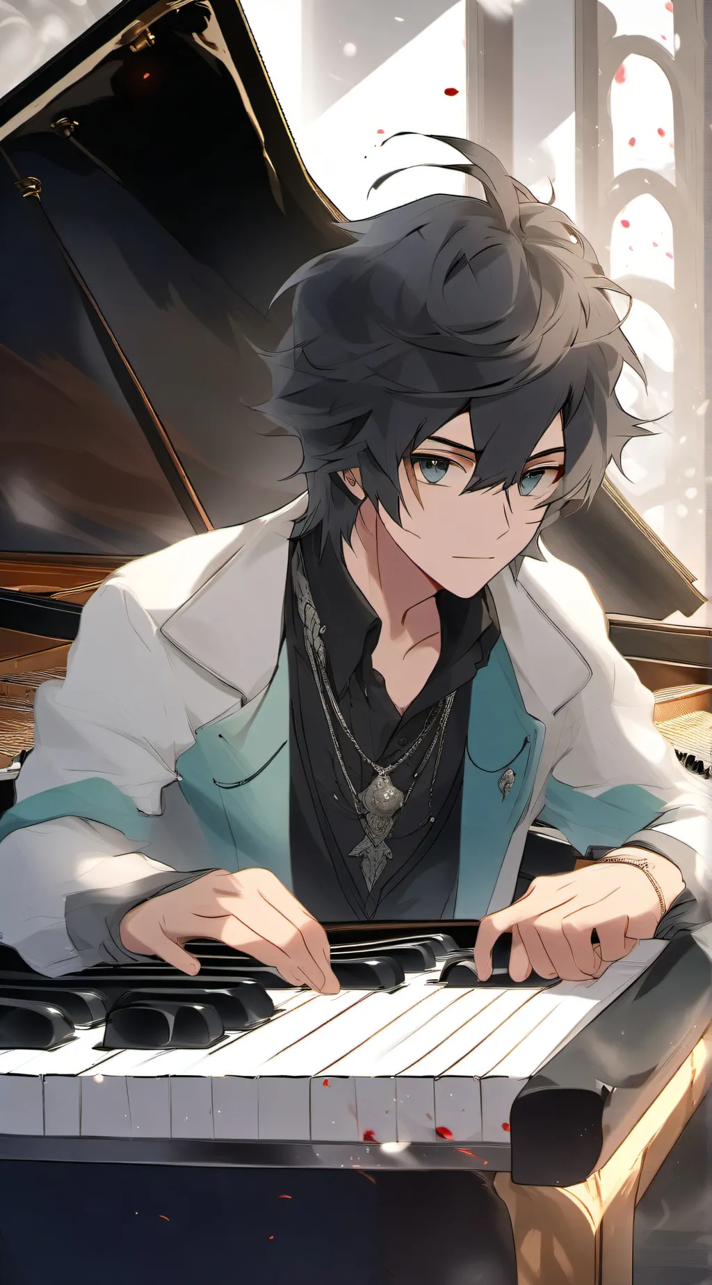 ai character: ANDREA  background