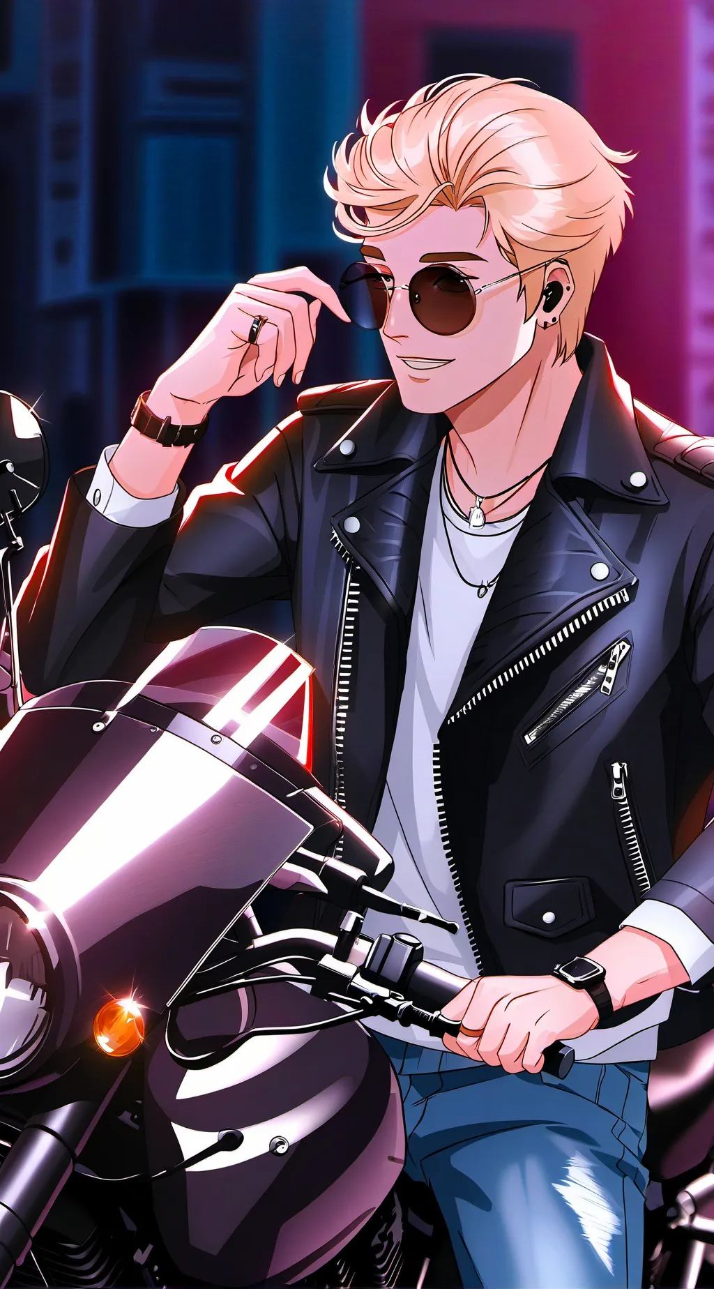 ai character: Xavier Black background