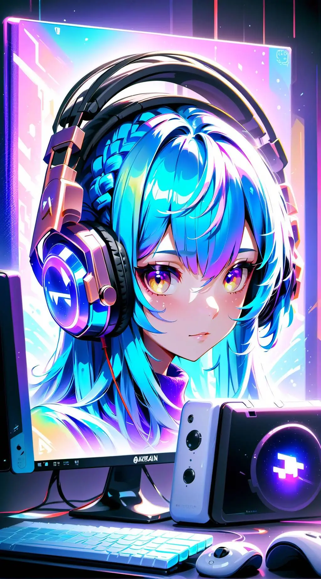 ai character: streaming gf background