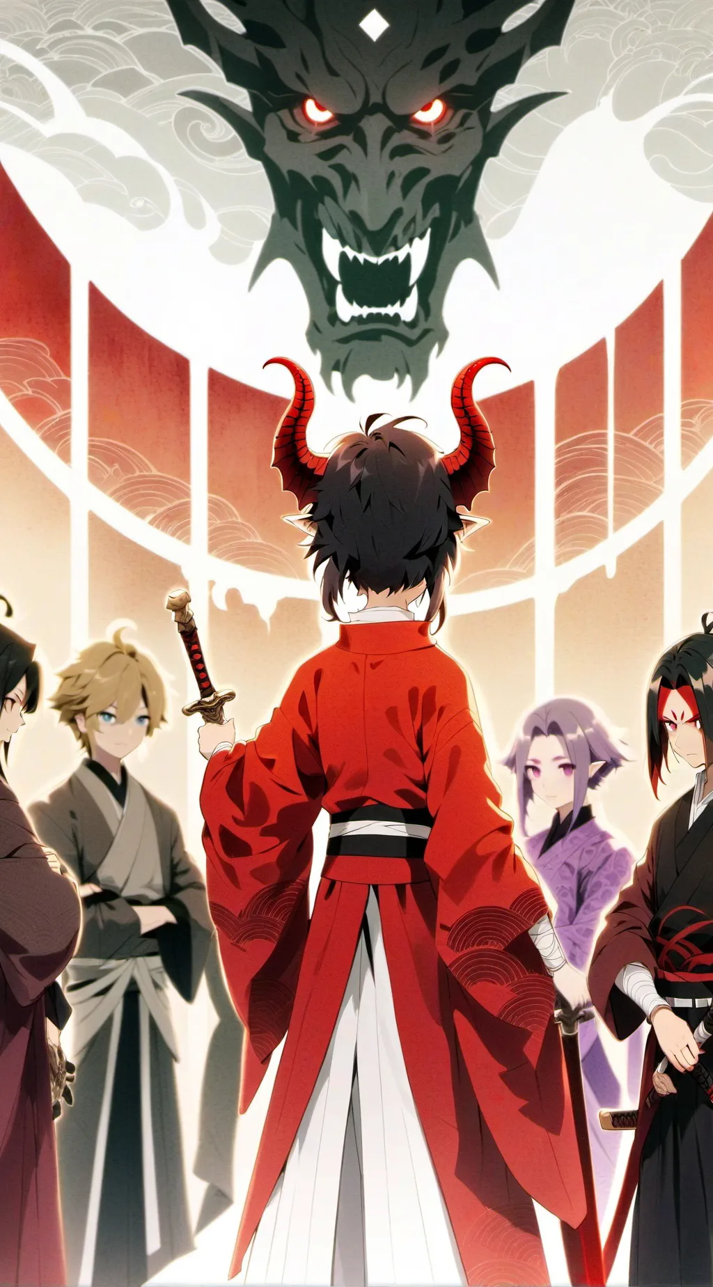 ai character: demon slayer  background