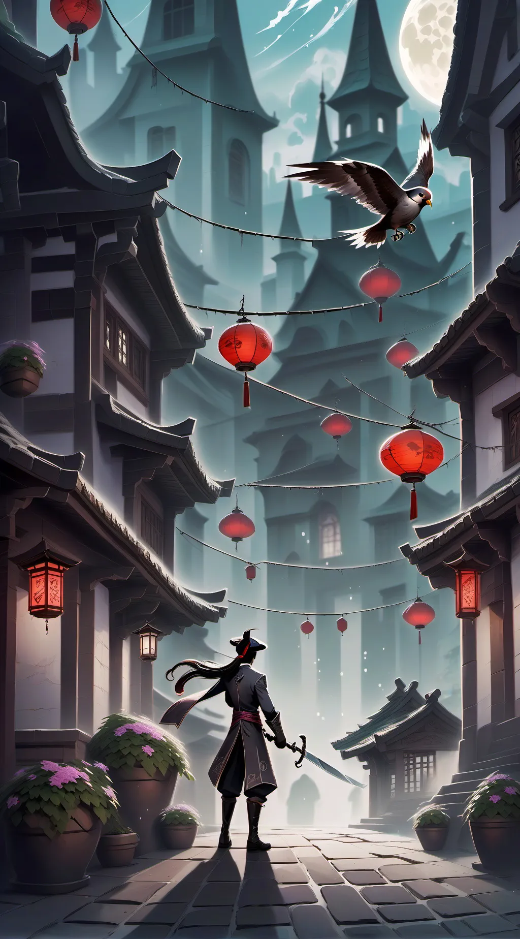 ai character: Akaza,douma,koko  background