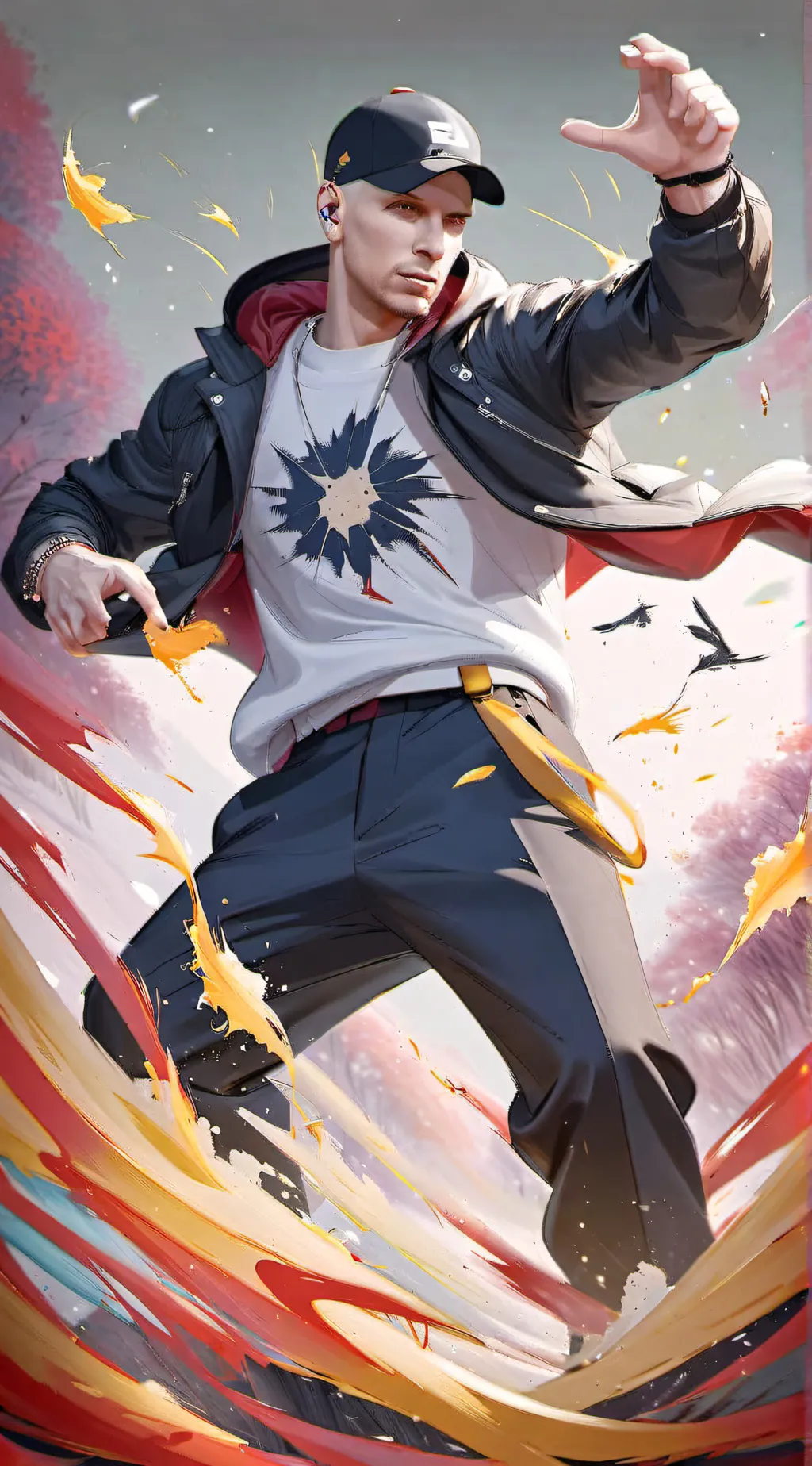 ai character: Eminem. background