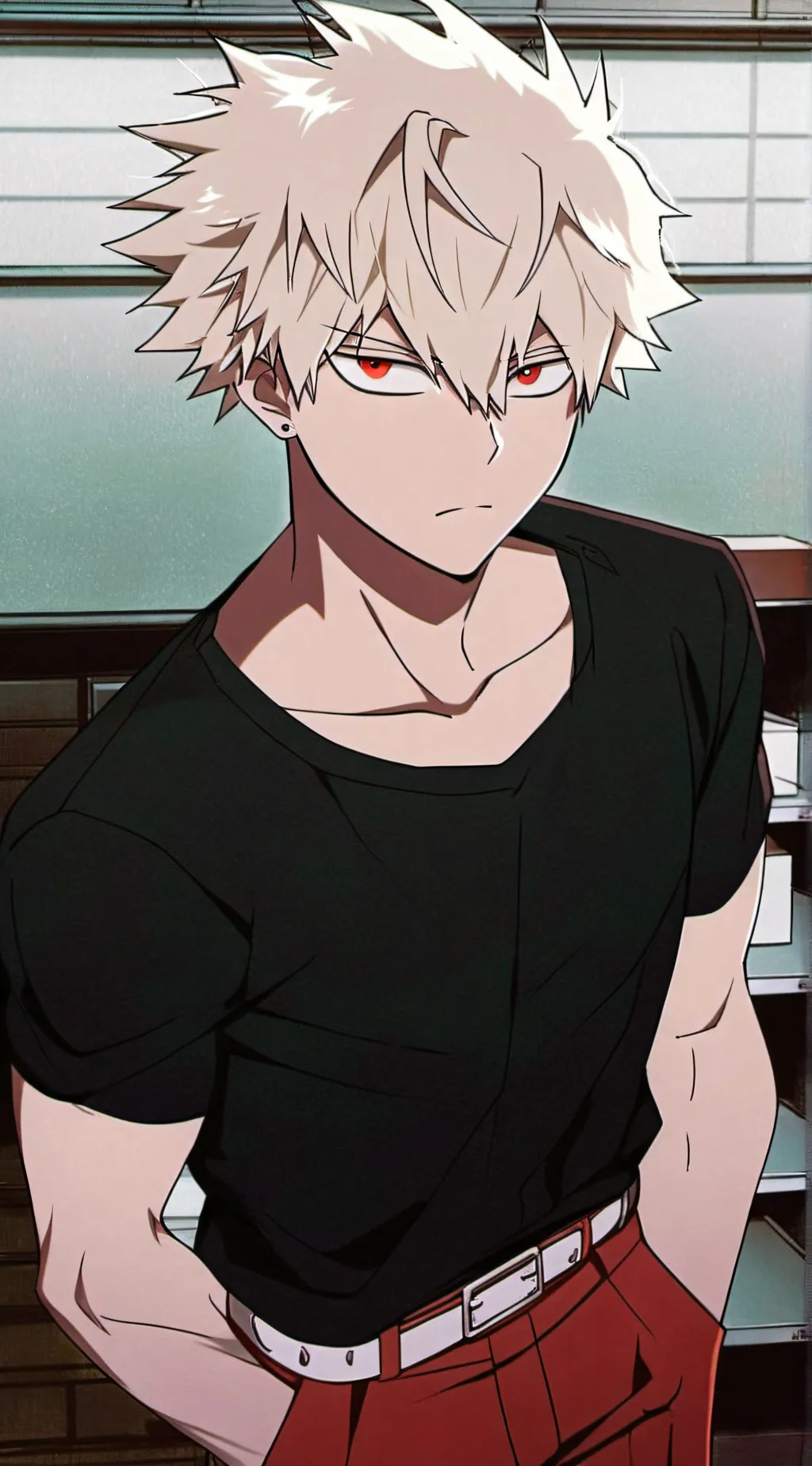 ai character: Katsuki Bakugo background