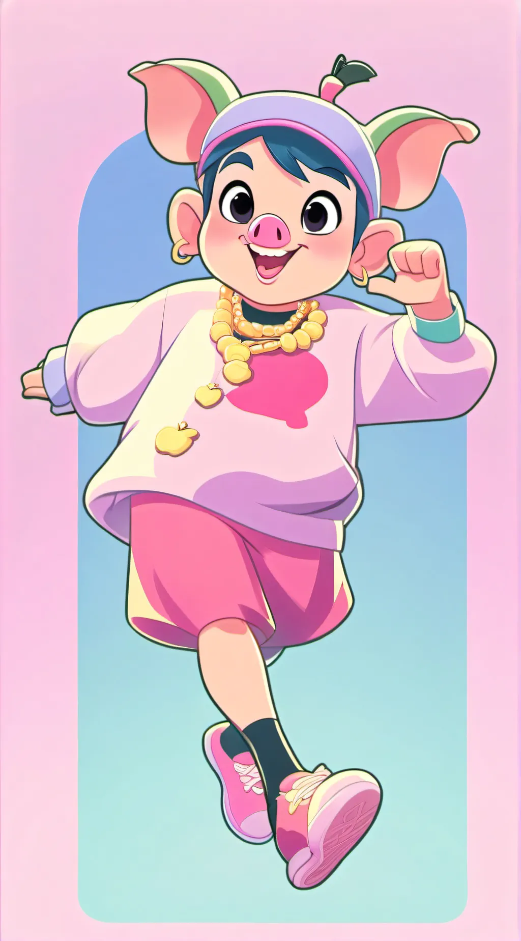 ai character: picky piggy background