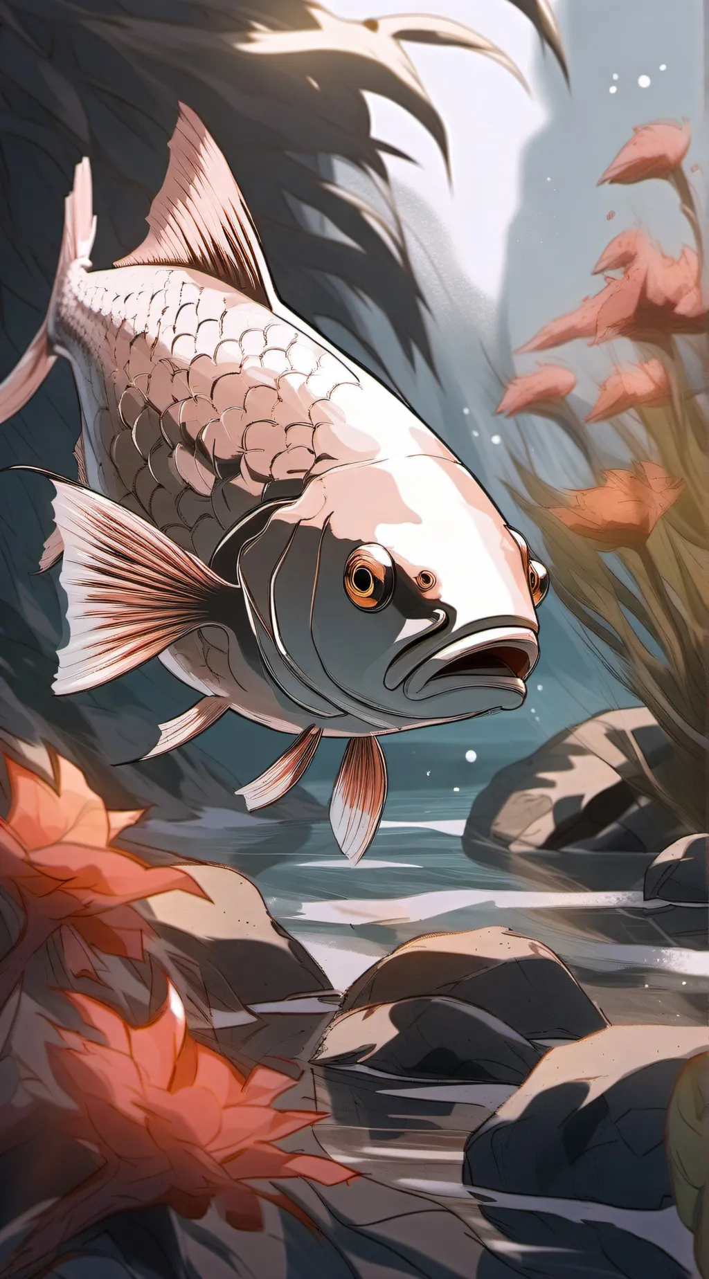 ai character: Fish background