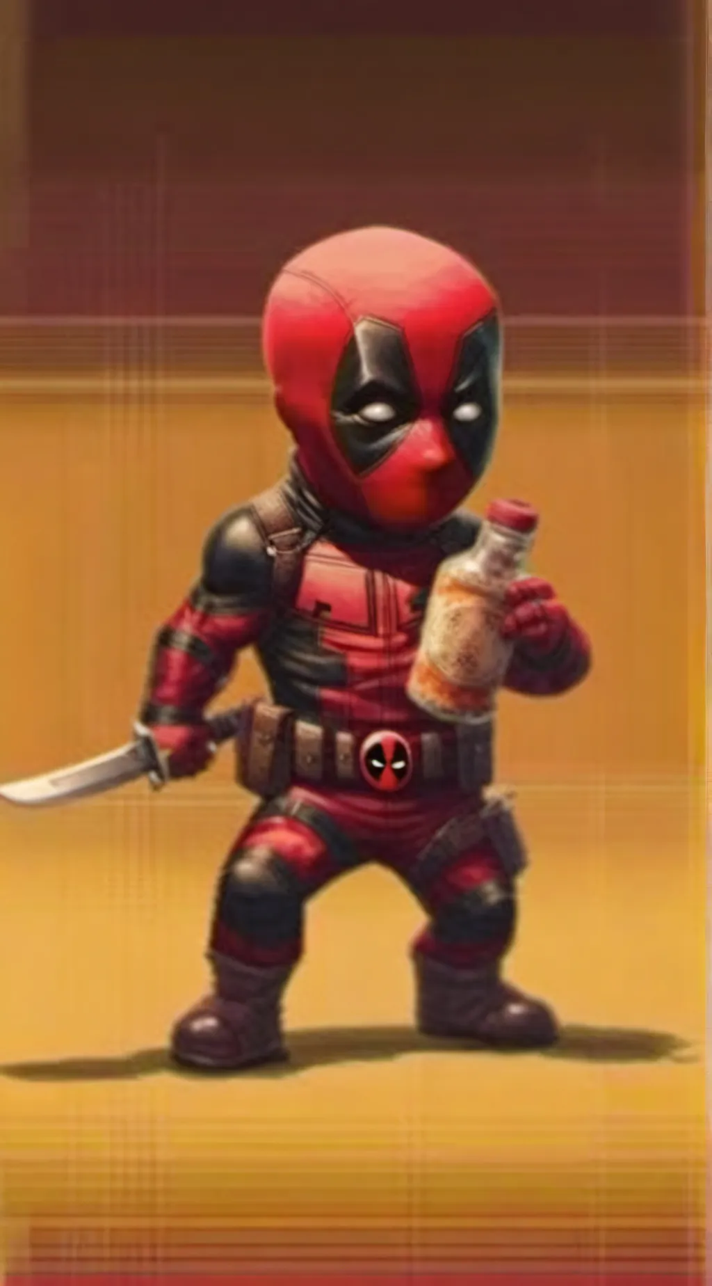 ai character: baby deadpool background