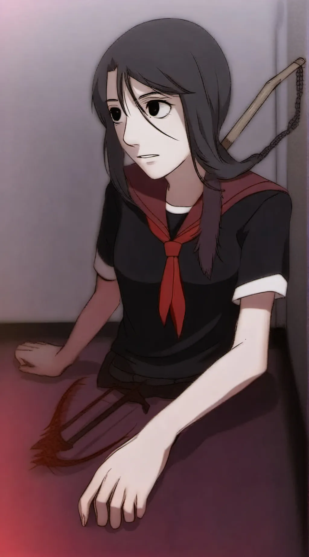 ai character: Teke Teke  background